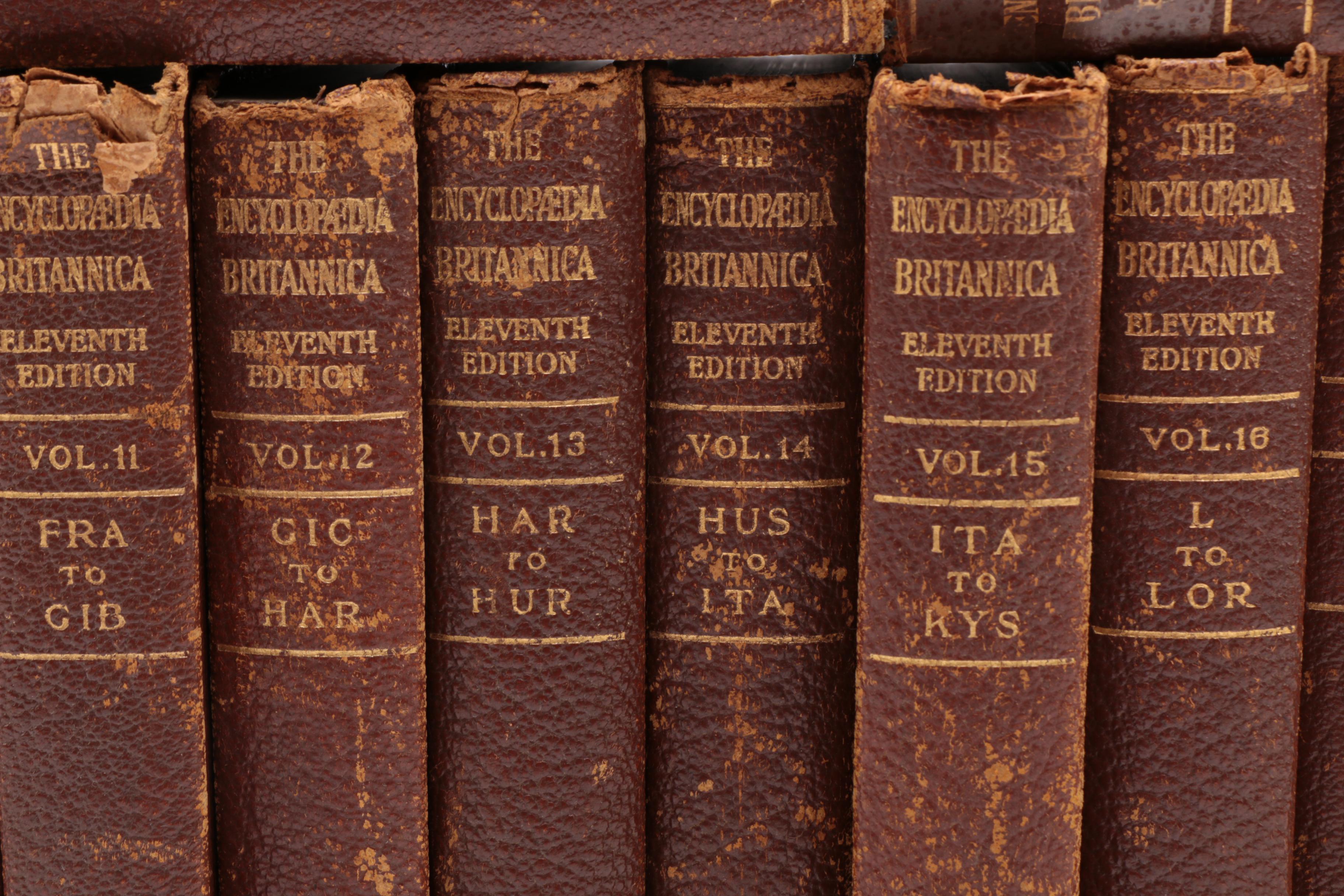 1911 "Encyclopædia Britannica" Complete in Twenty-Nine Volumes