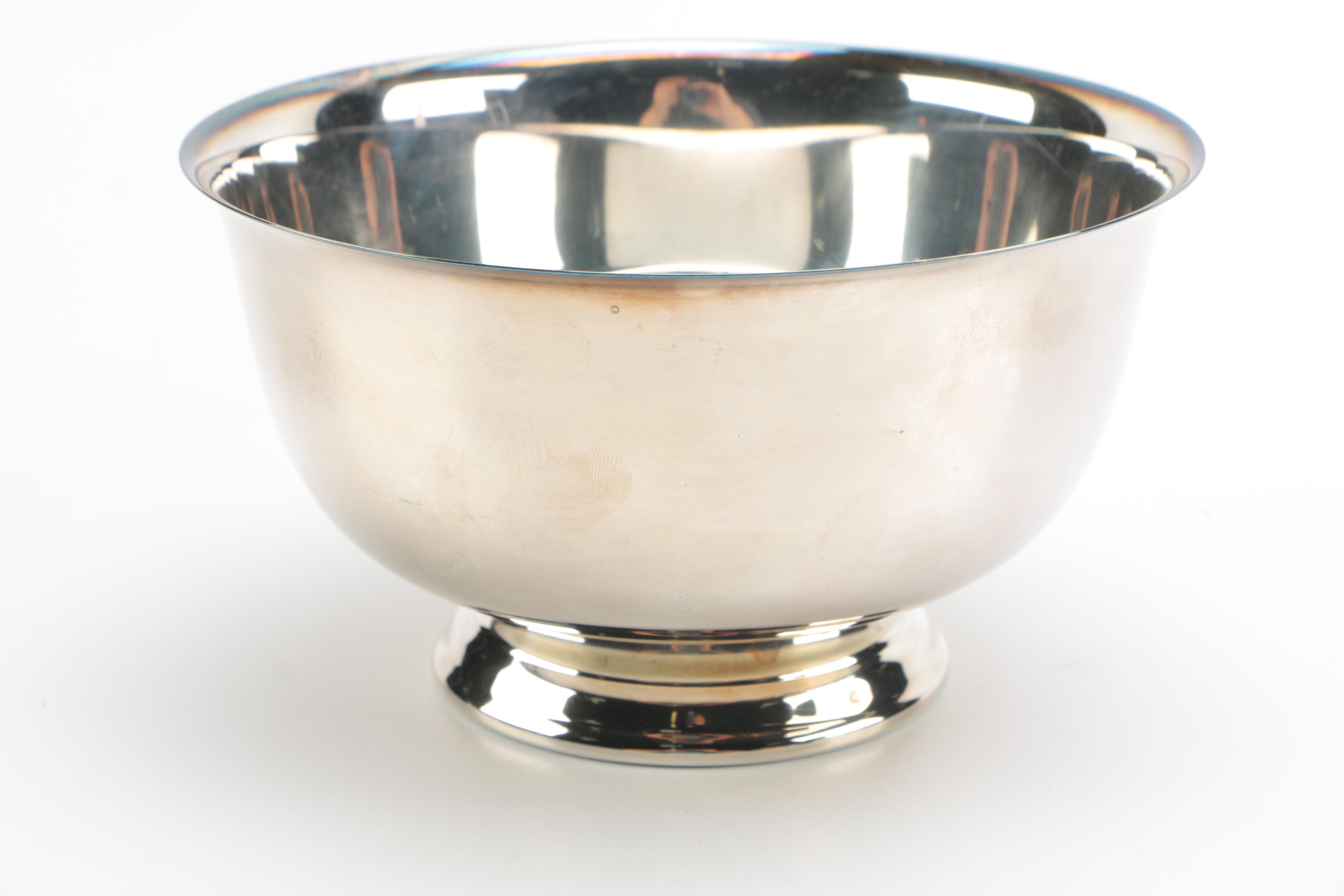Gorham and International Silver Co. Silver Plate Reproduction Paul Revere Bowls