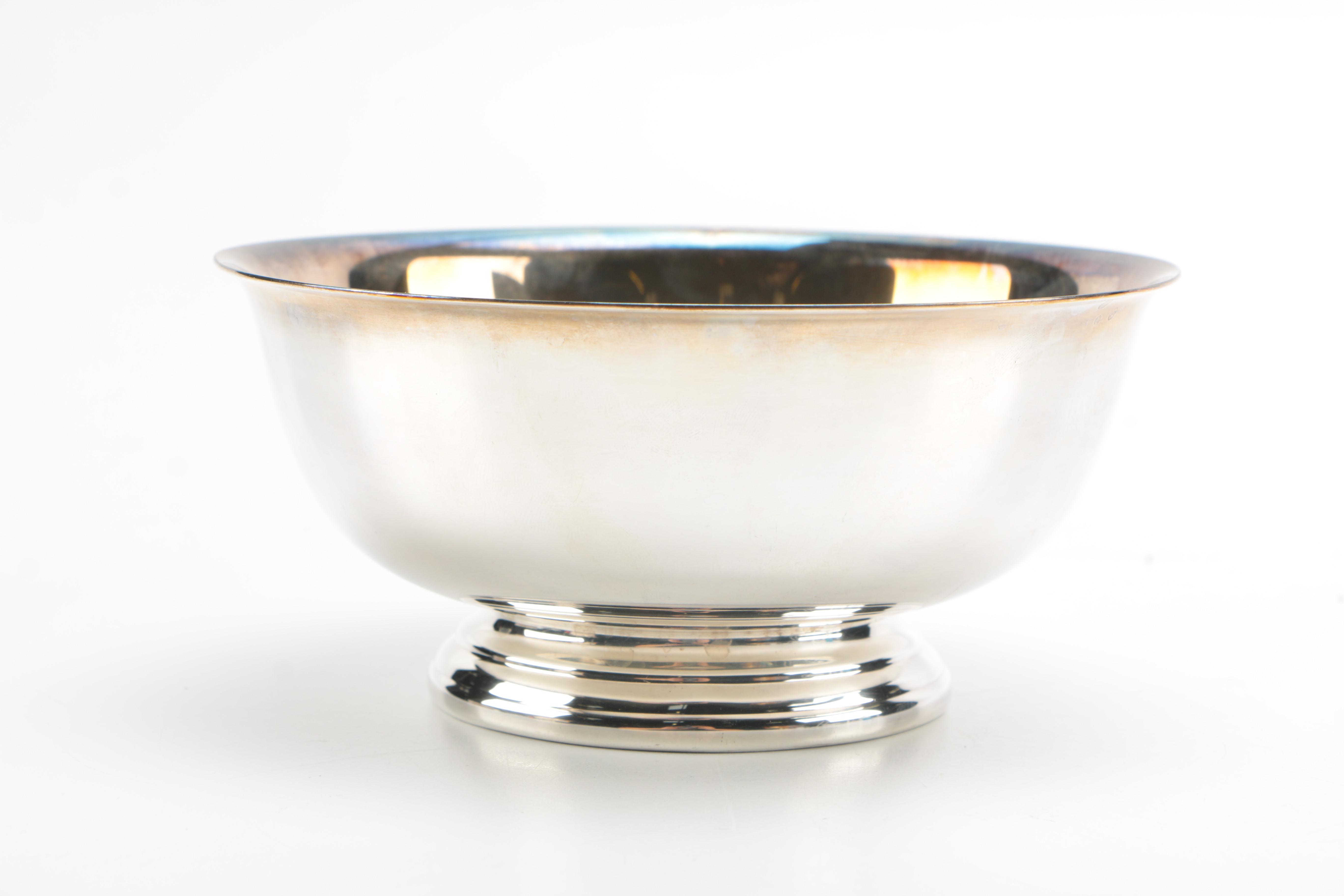 Gorham and International Silver Co. Silver Plate Reproduction Paul Revere Bowls