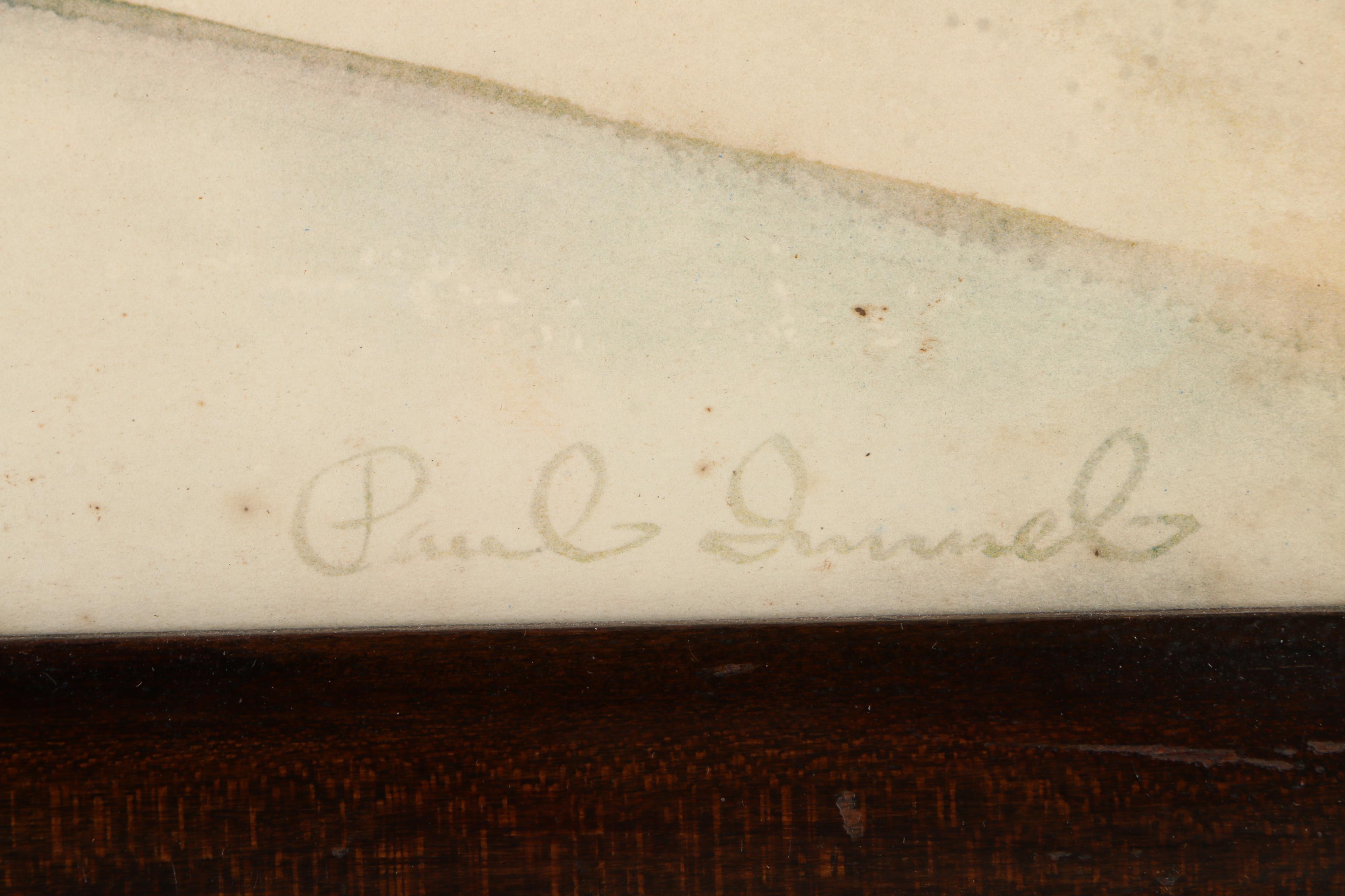 Mid Century Chromolithograph on Paper After Paul Immel Floral Still Life