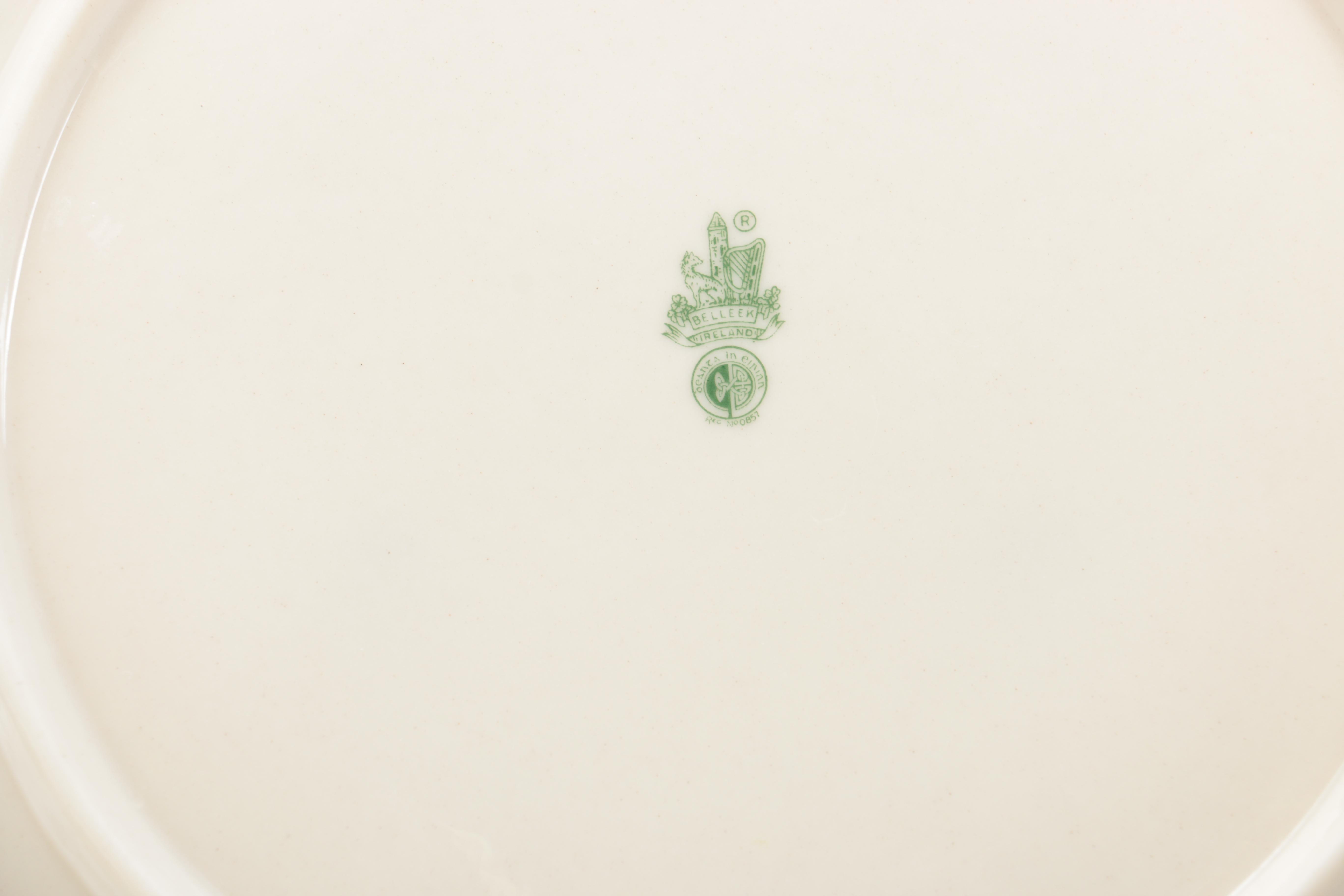 Irish Belleek Porcelain Shamrock Tableware