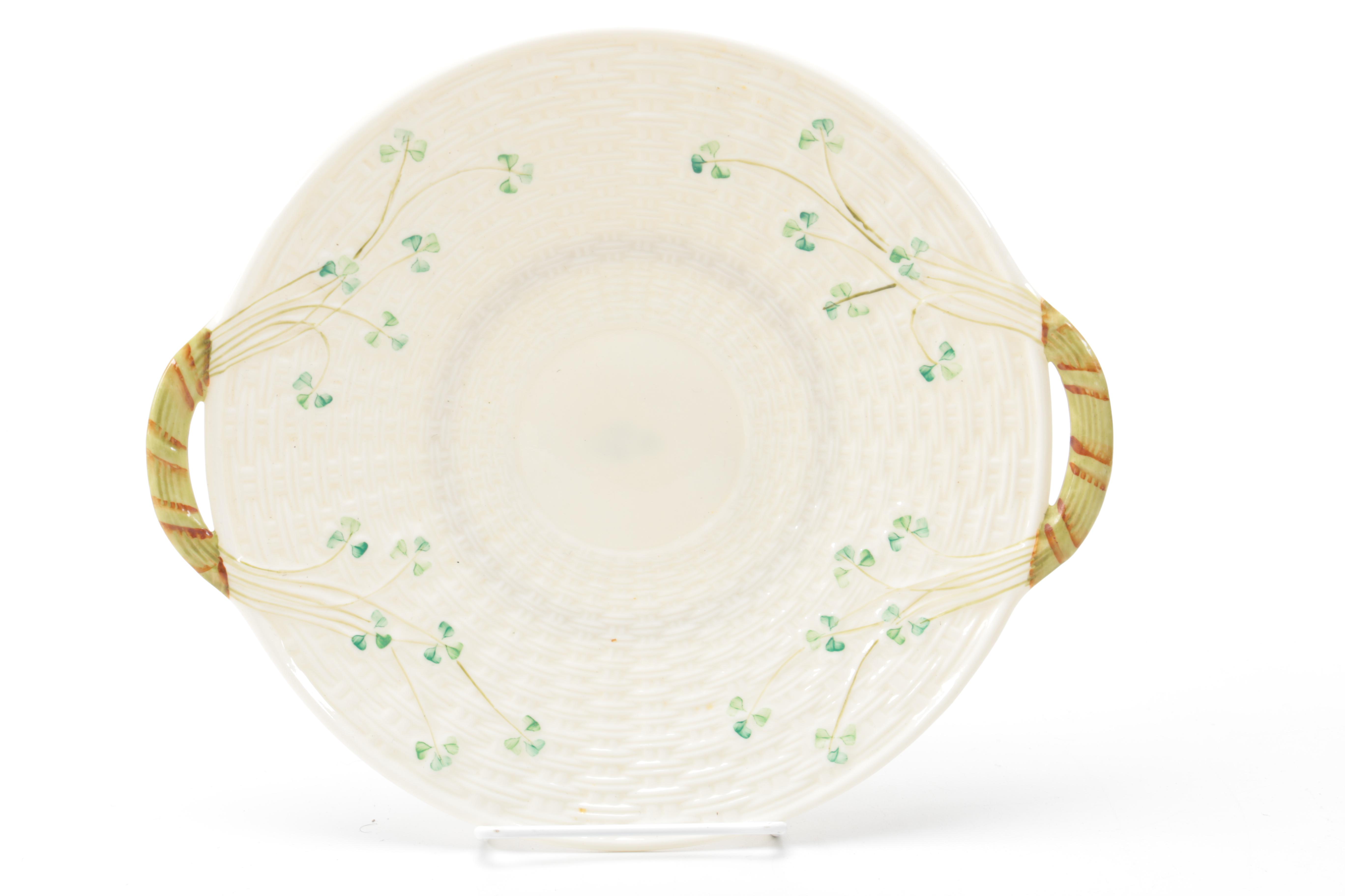 Irish Belleek Porcelain Shamrock Tableware