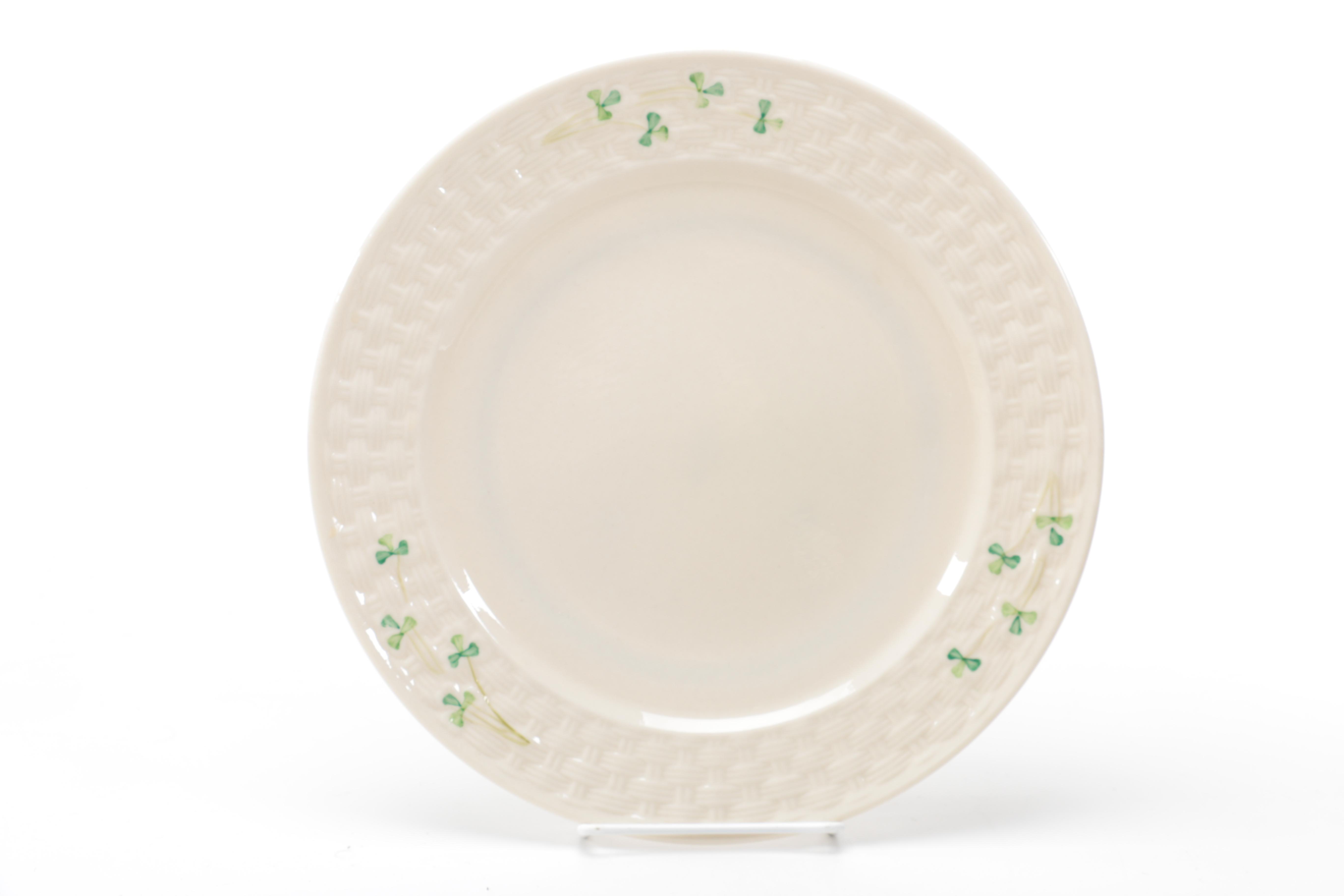 Irish Belleek Porcelain Shamrock Tableware