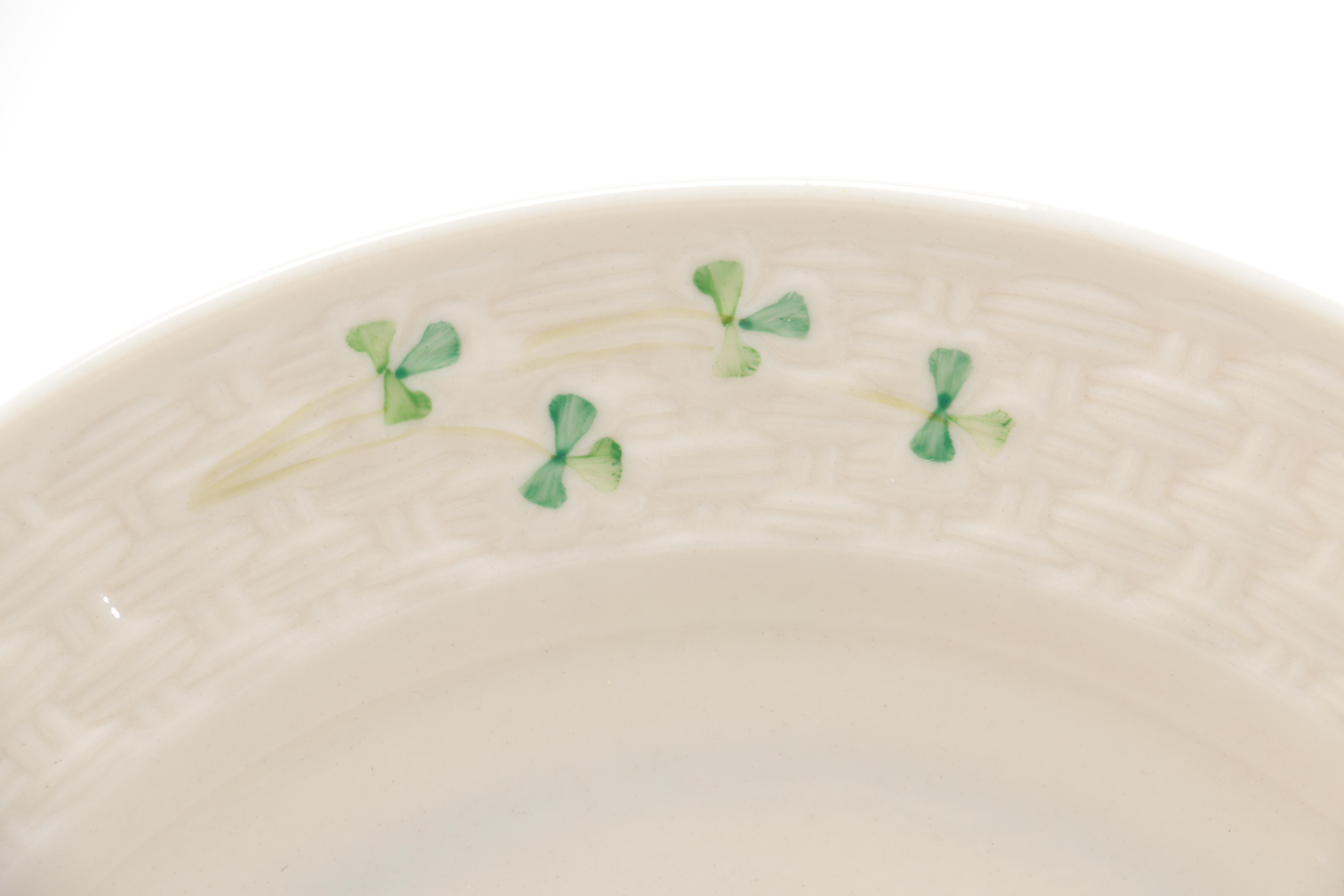 Irish Belleek Porcelain Shamrock Tableware