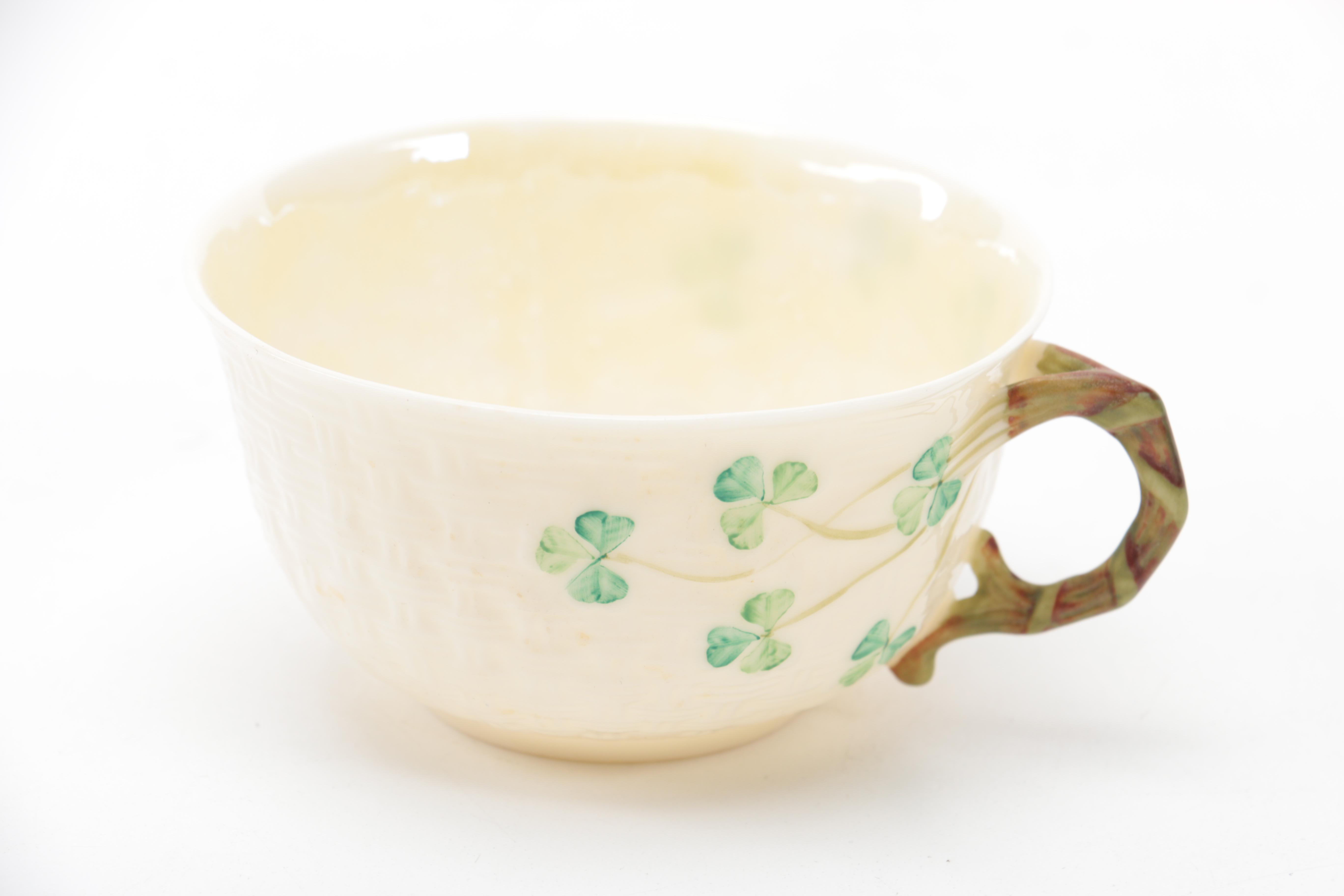 Irish Belleek Porcelain Shamrock Tableware