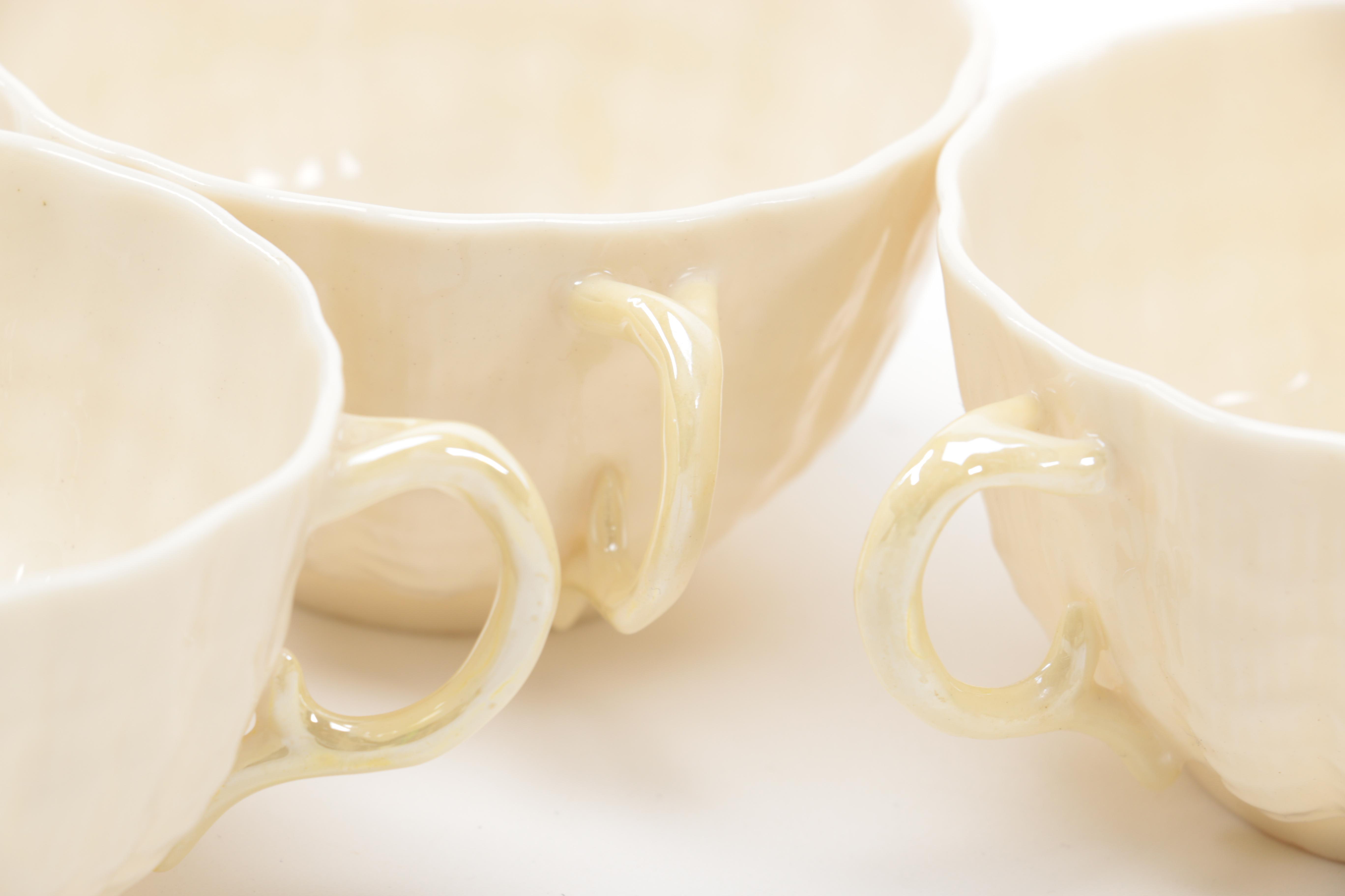 Irish Belleek Porcelain Shamrock Tableware