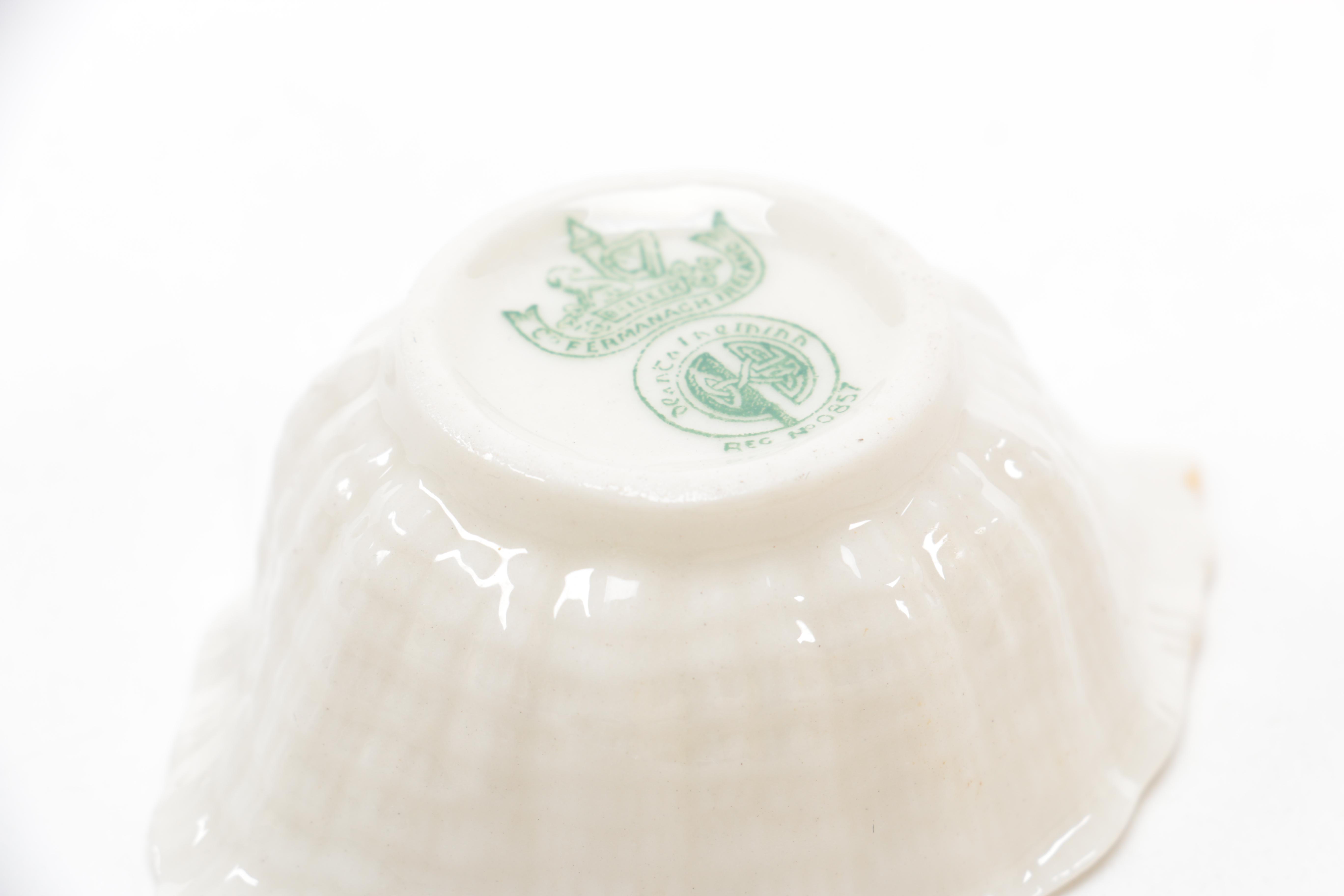 Irish Belleek Porcelain Shamrock Tableware