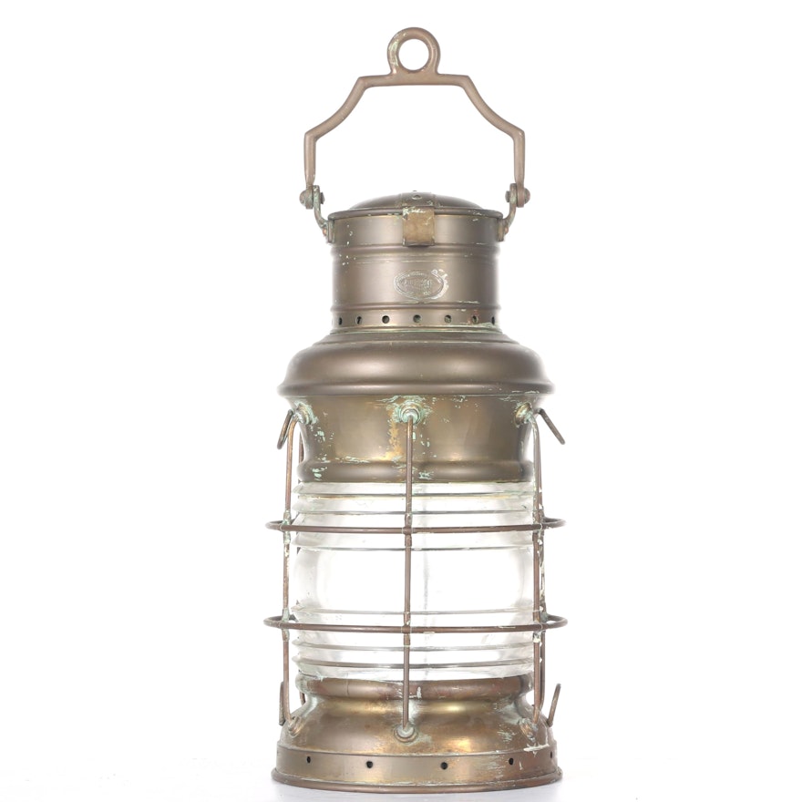 Vintage Brass Perkins "Perko" Marine Lantern