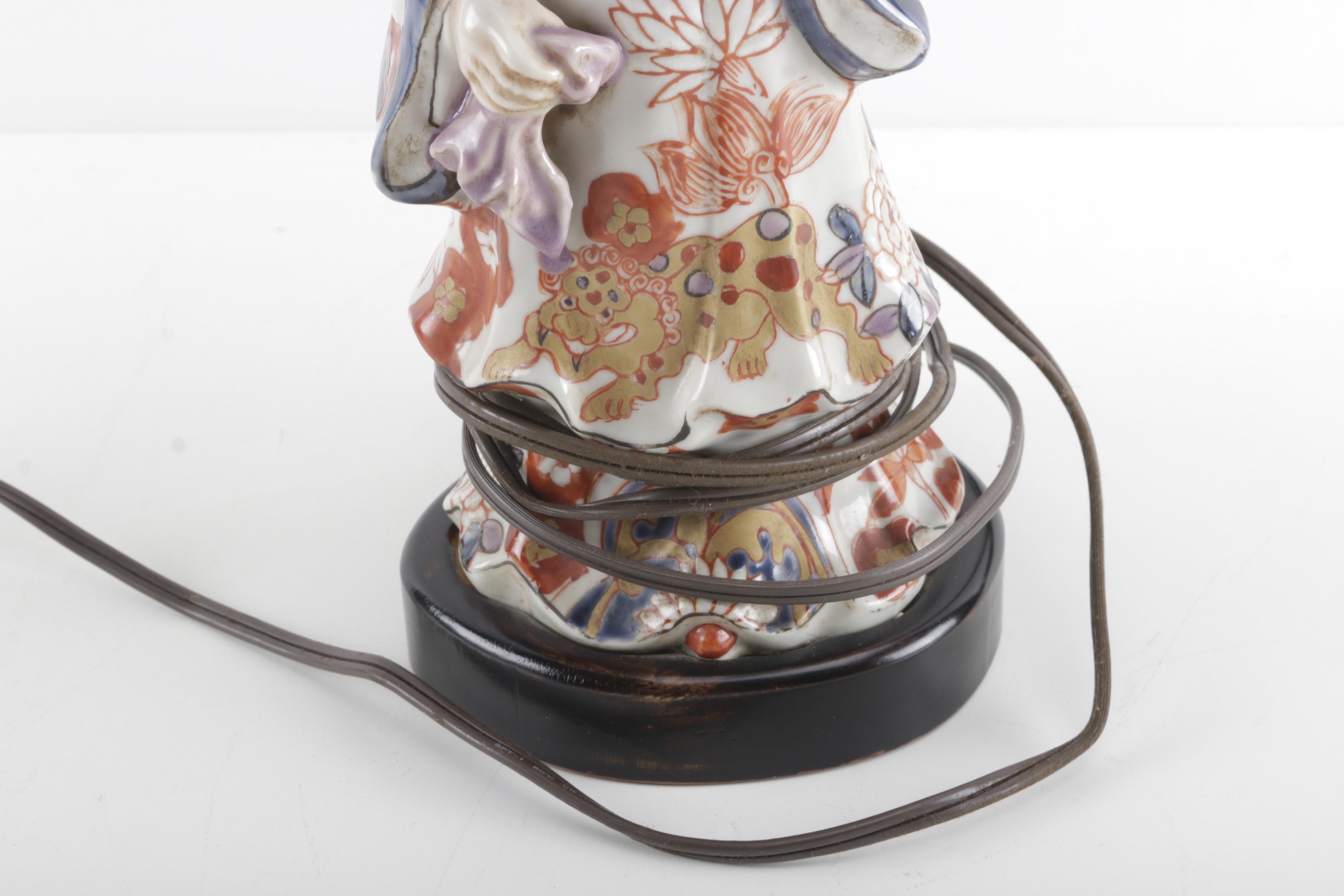 Chinese Ceramic Figural Table Lamp