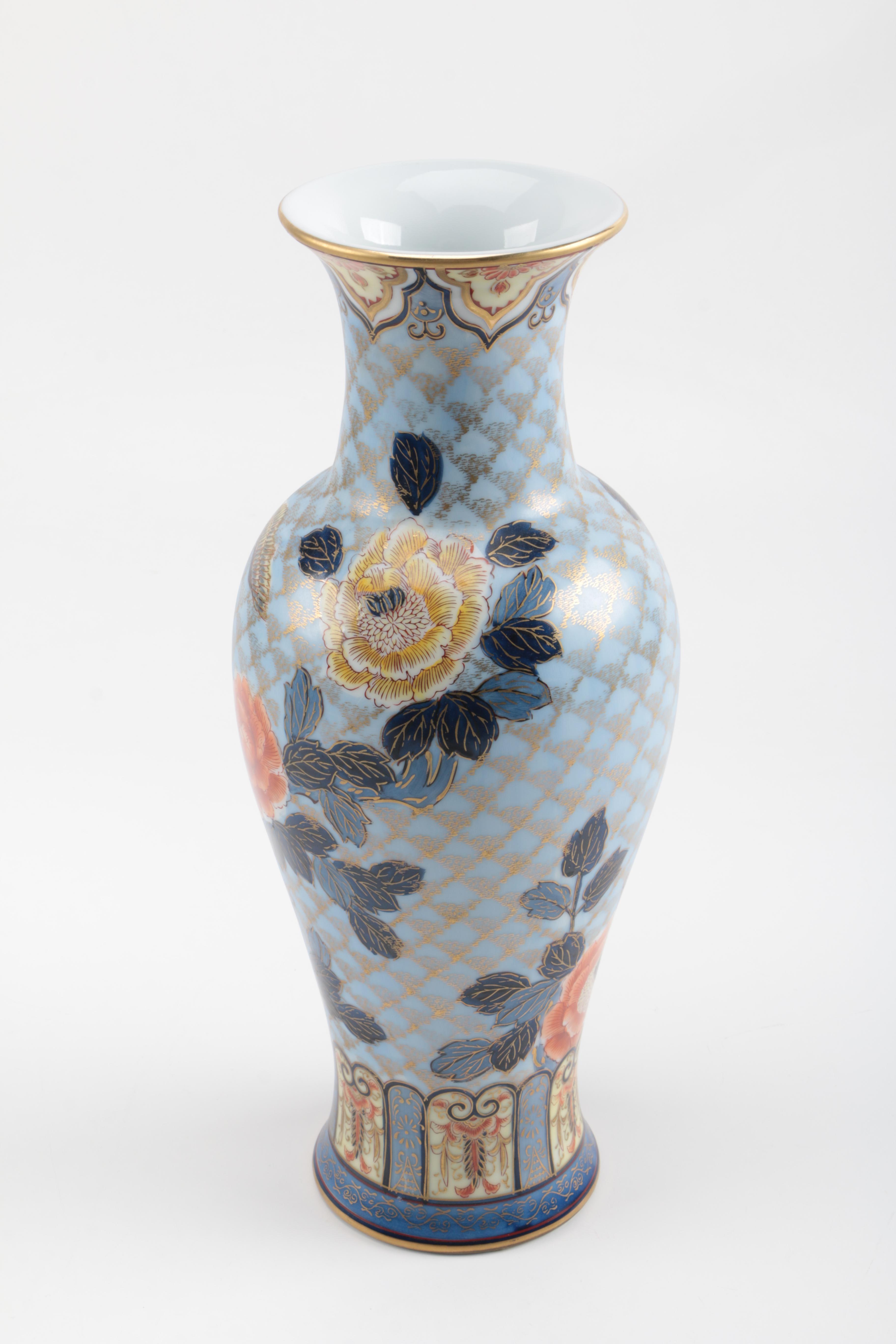 Pair of Hand Painted Japanese Vases