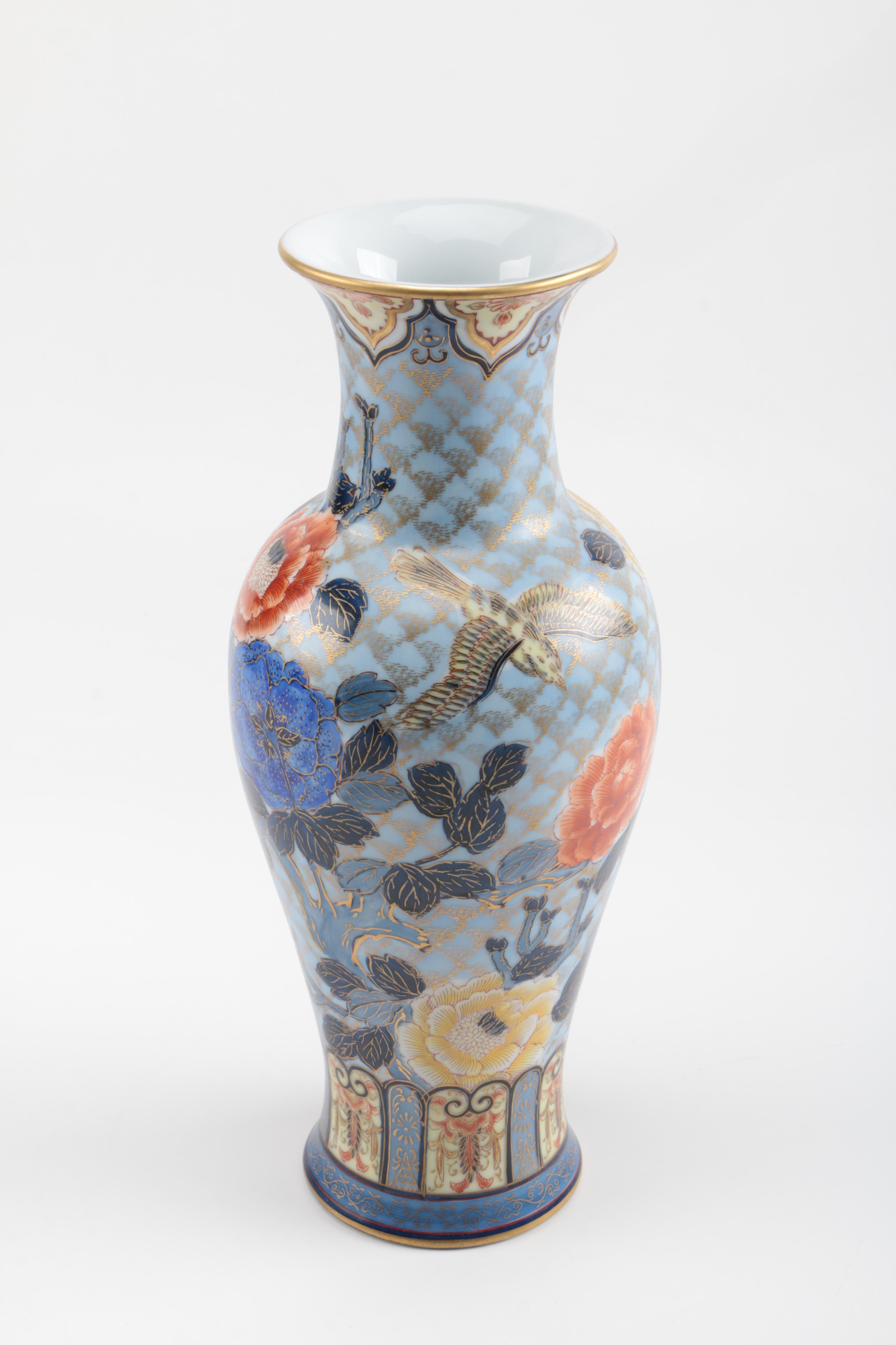 Pair of Hand Painted Japanese Vases