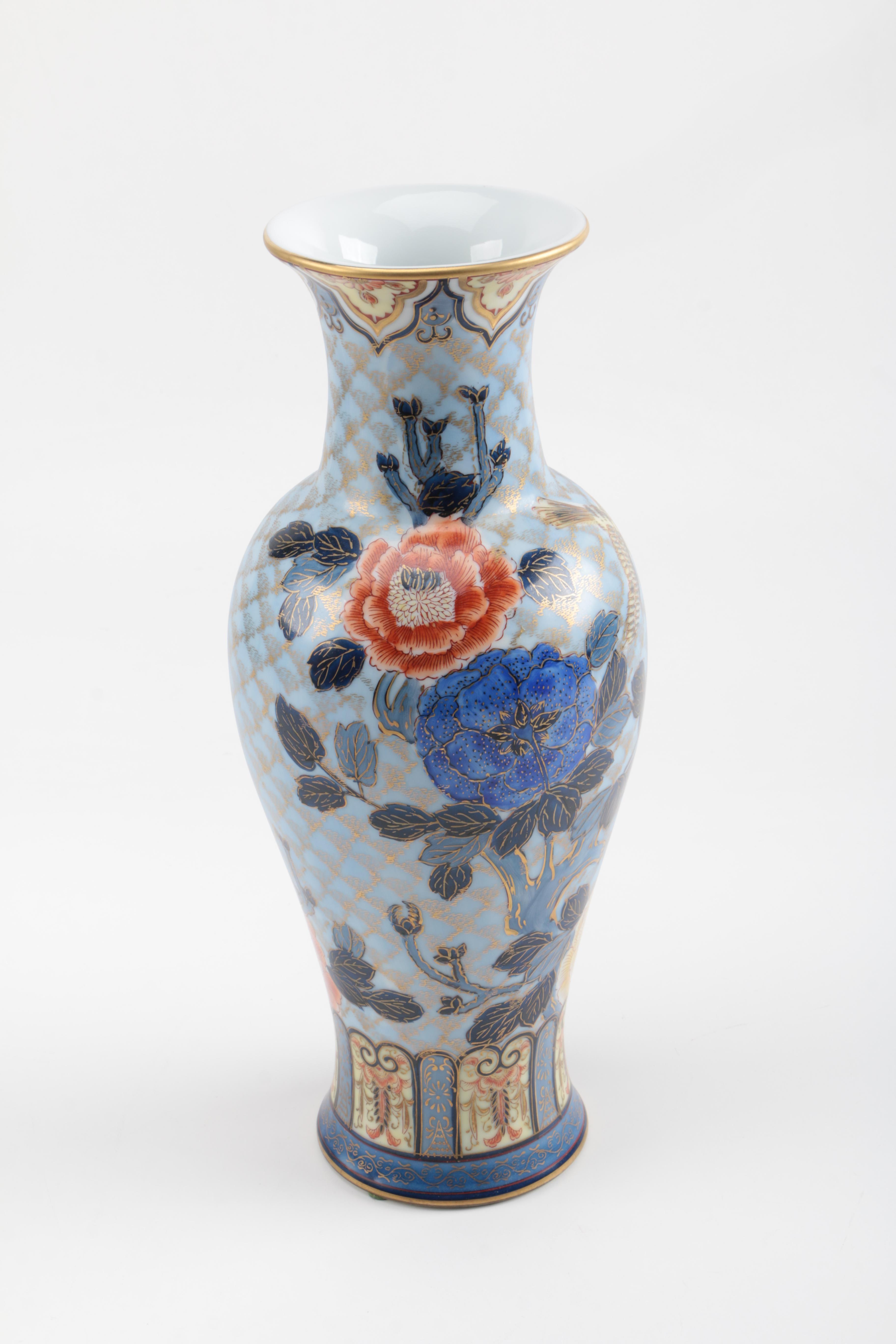 Pair of Hand Painted Japanese Vases