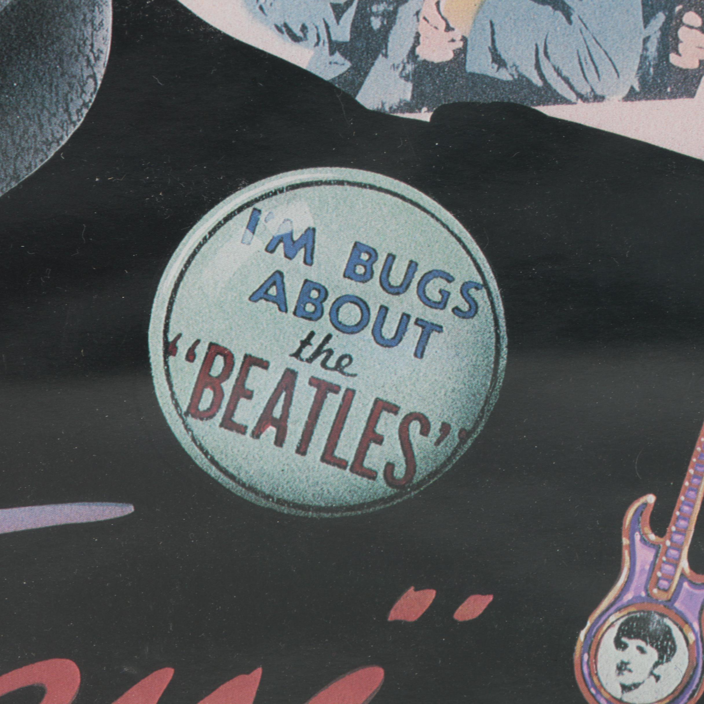 Offset Lithograph Poster on Paper of John Lennon "Hello Goodbye"