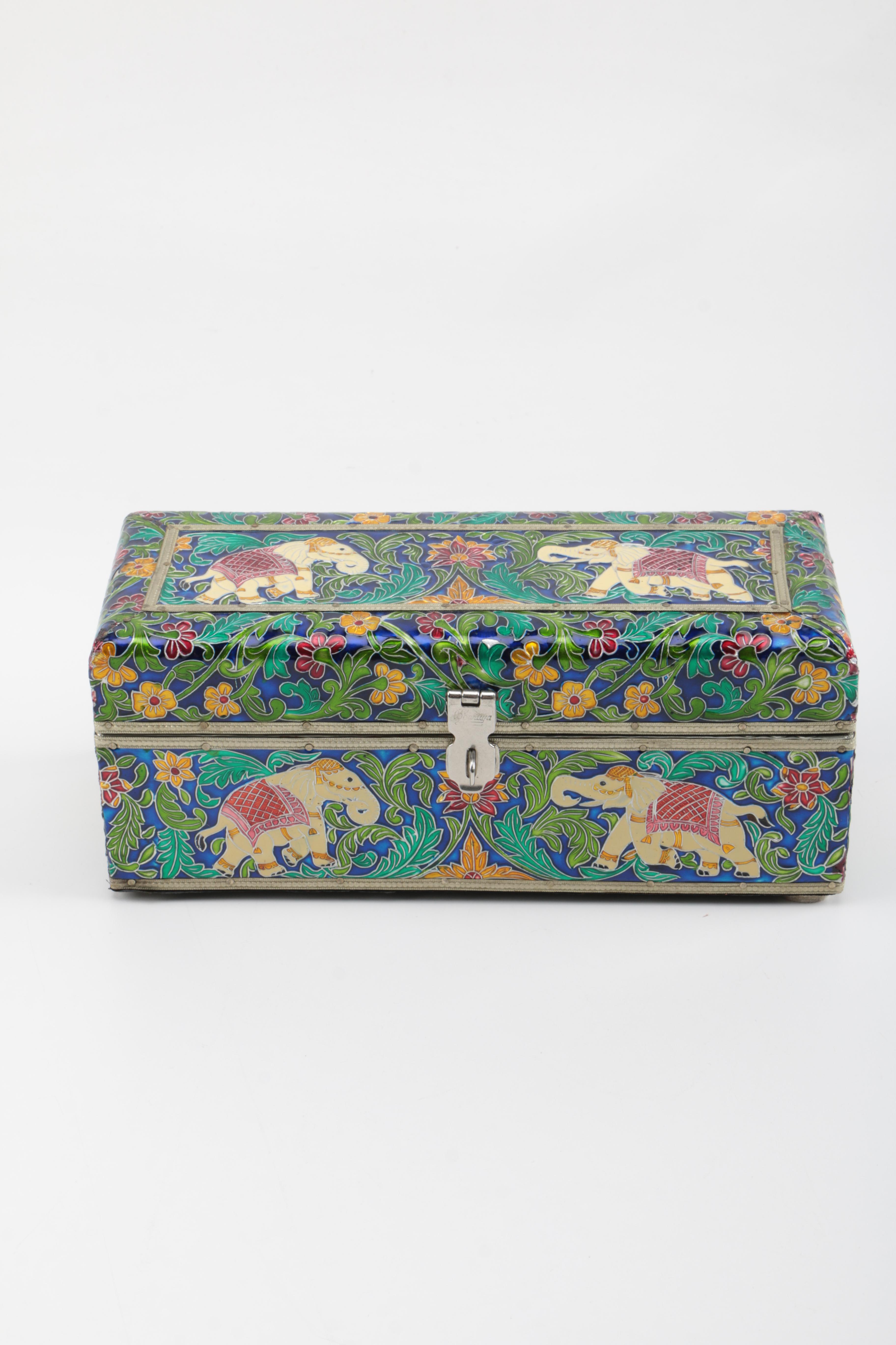 Indian Style Cloisonné Jewelry Box