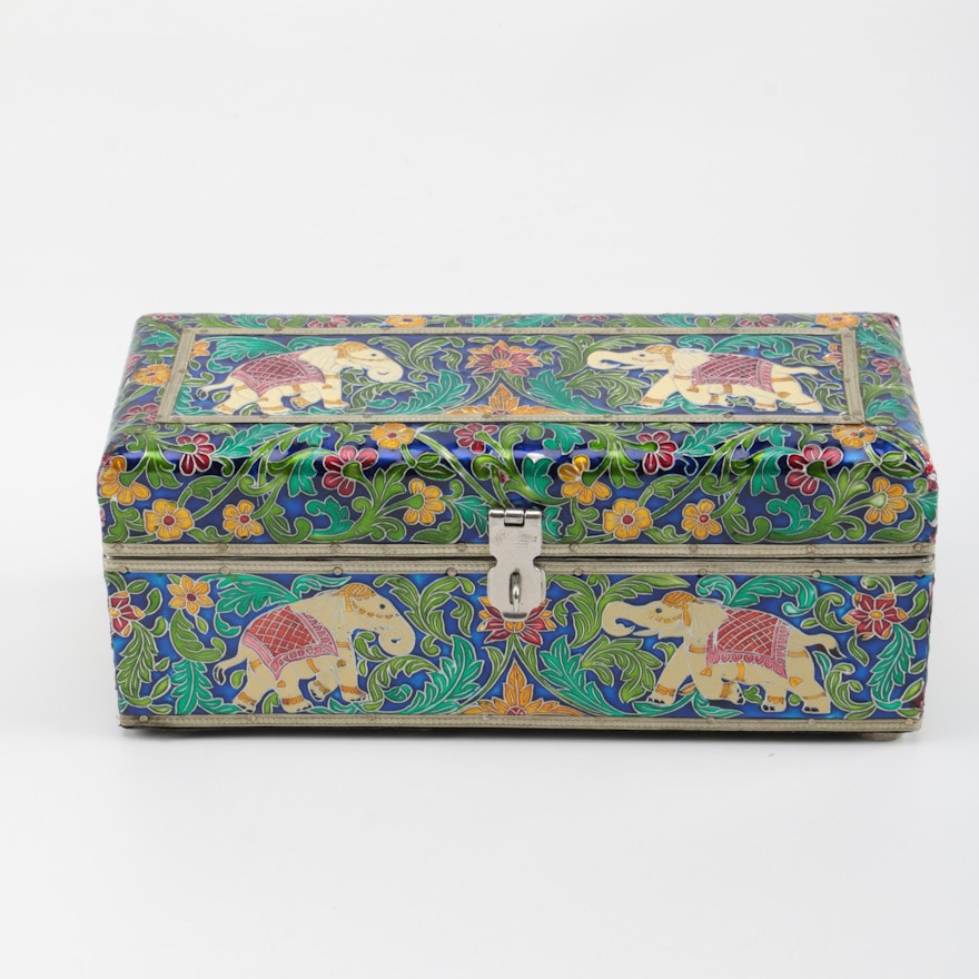 Indian Style Cloisonné Jewelry Box