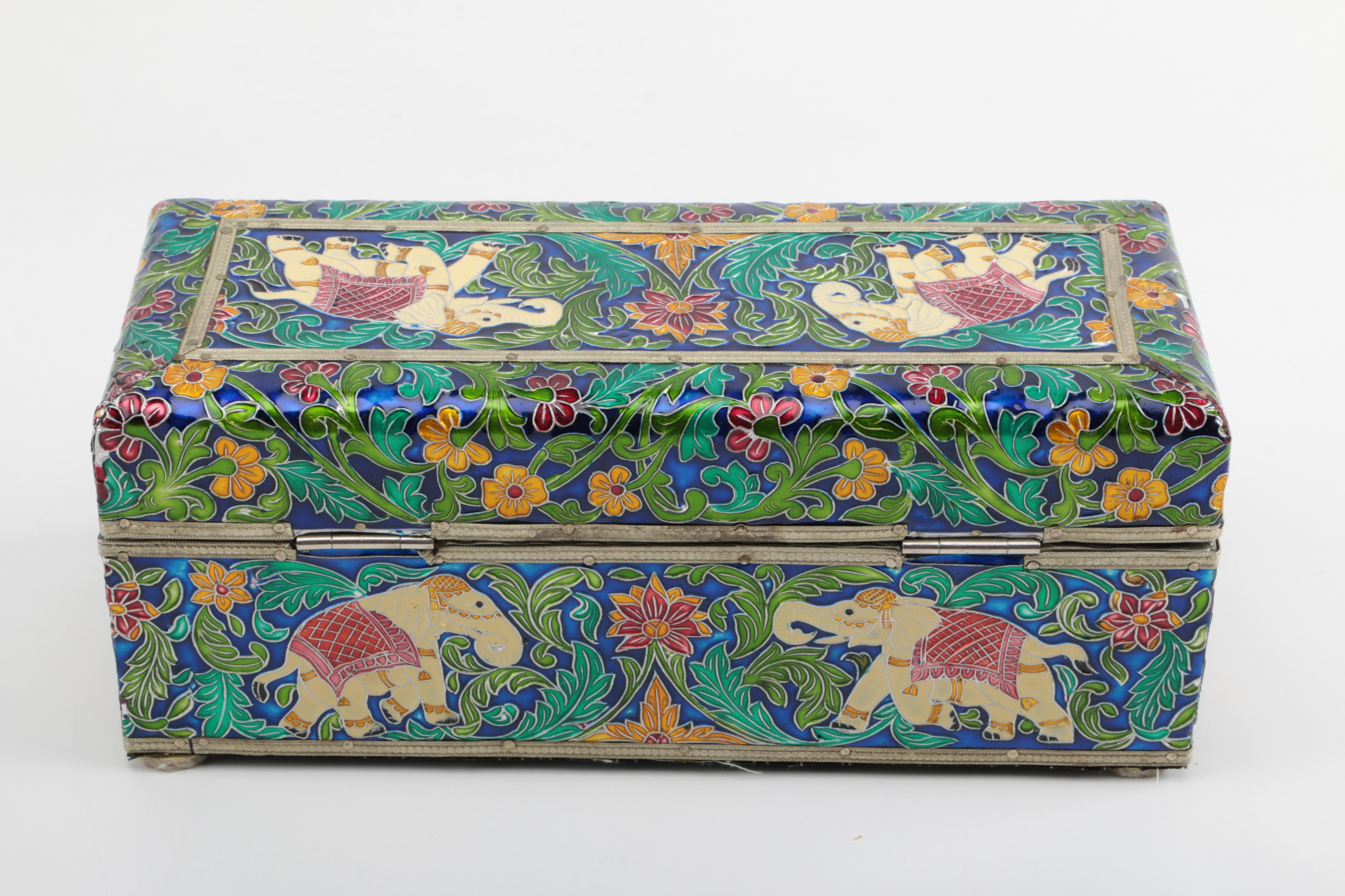 Indian Style Cloisonné Jewelry Box