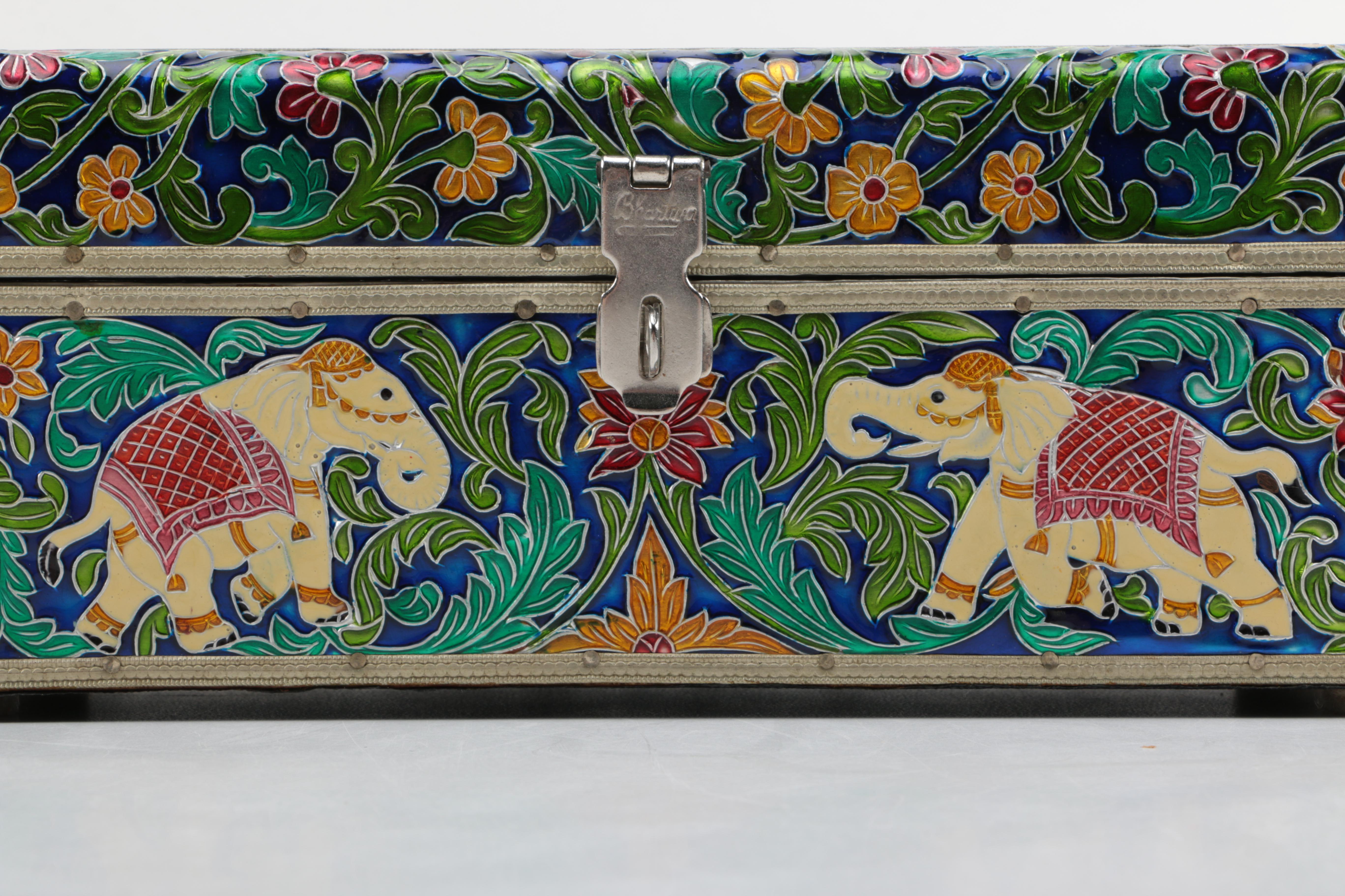 Indian Style Cloisonné Jewelry Box