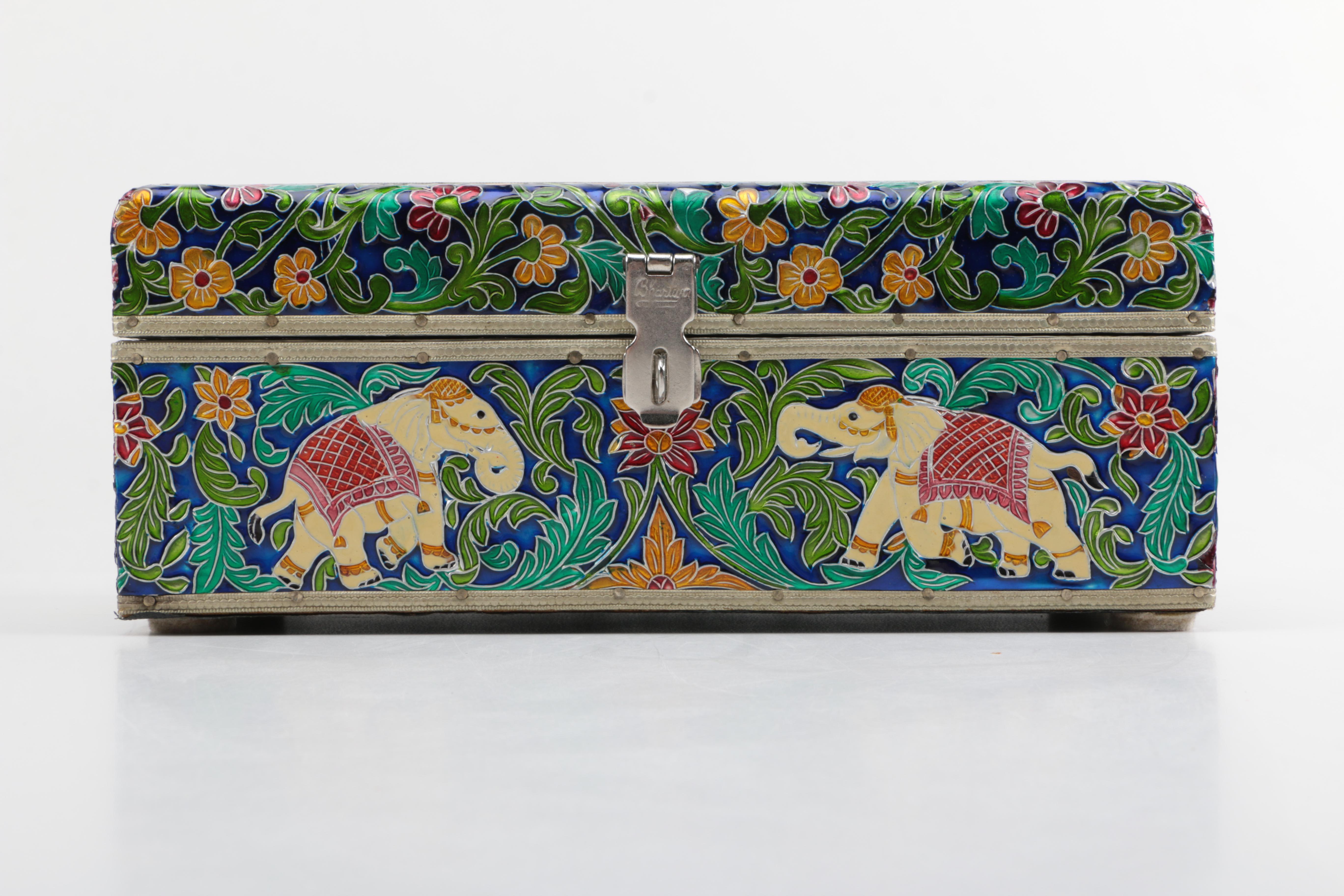 Indian Style Cloisonné Jewelry Box