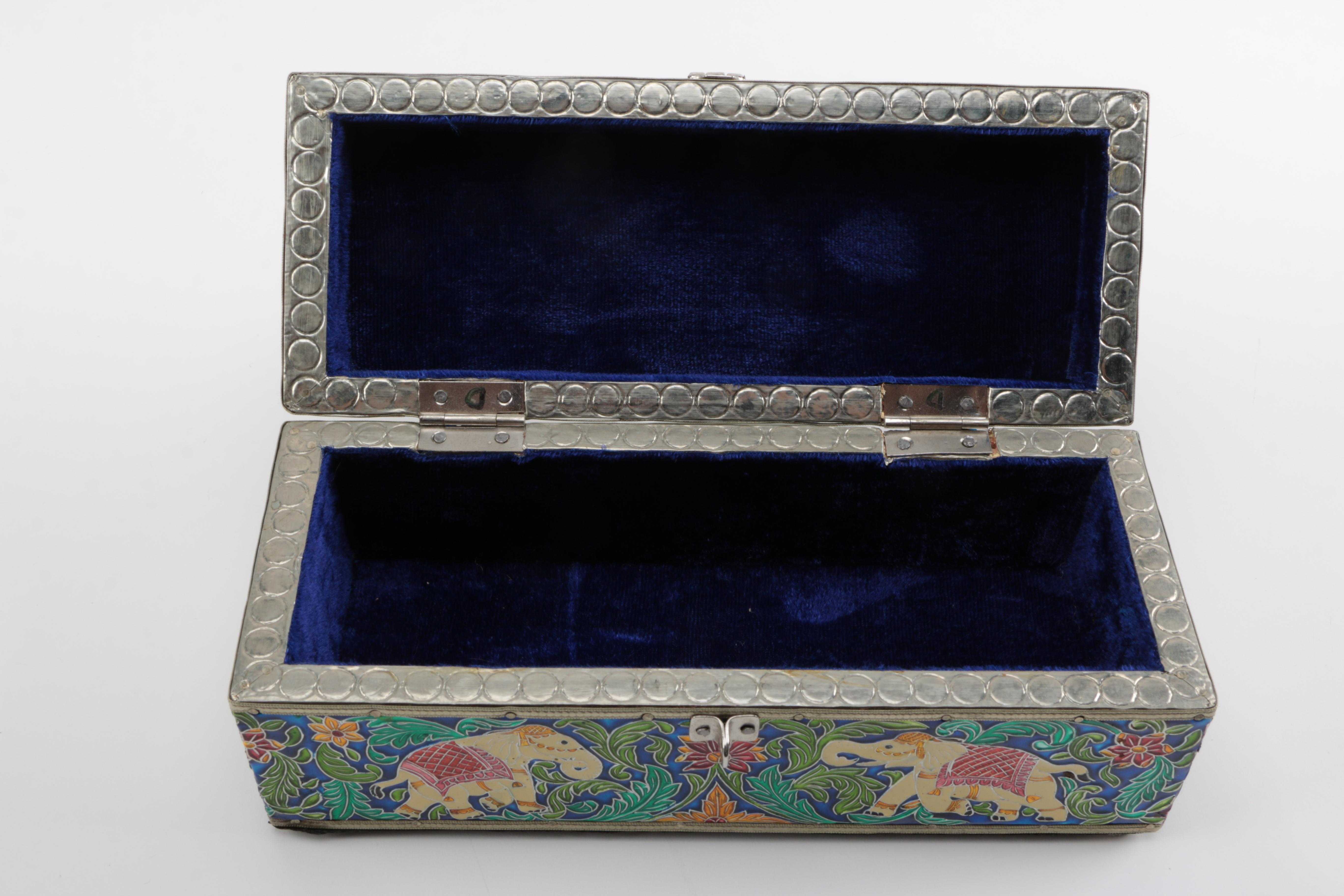 Indian Style Cloisonné Jewelry Box