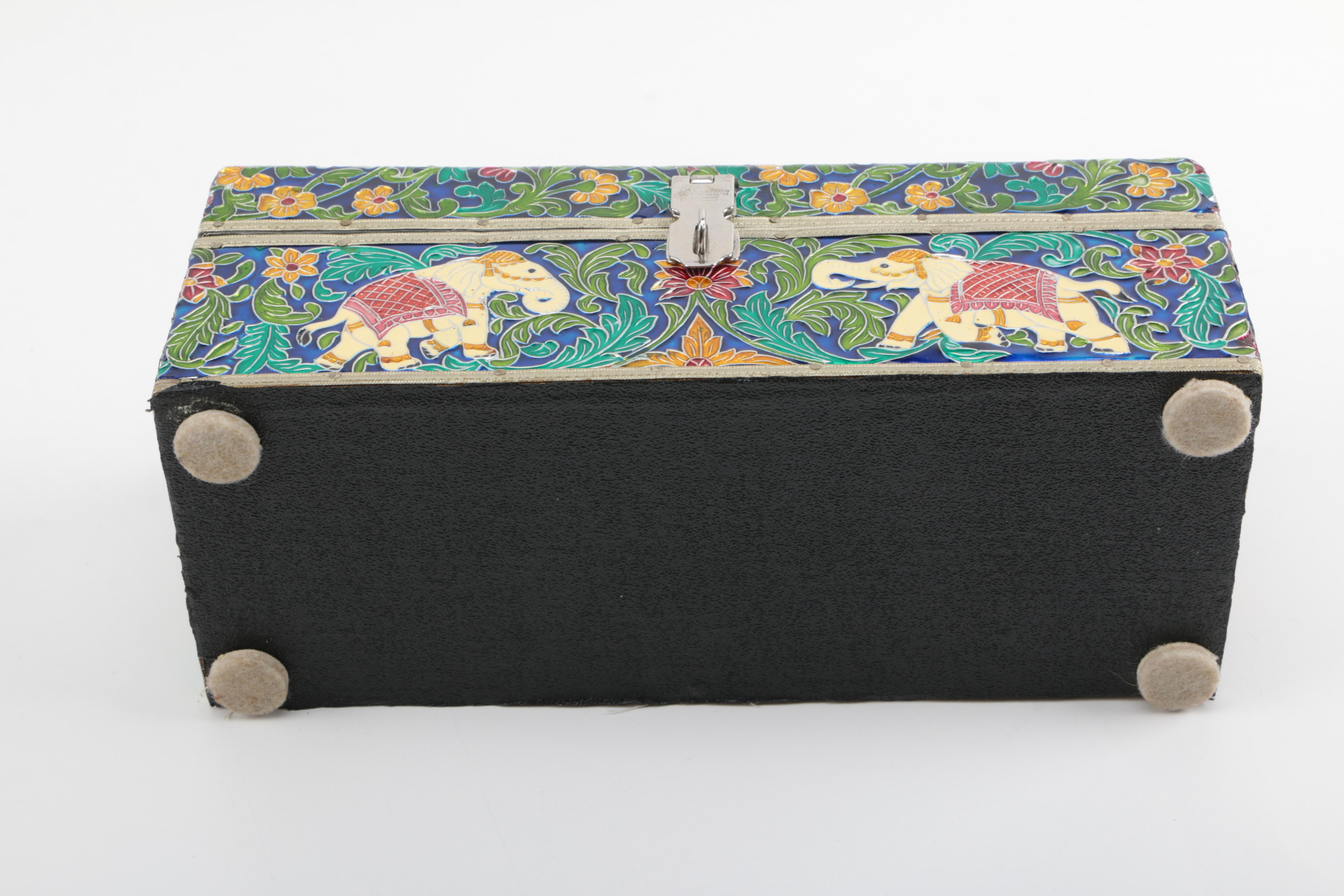 Indian Style Cloisonné Jewelry Box