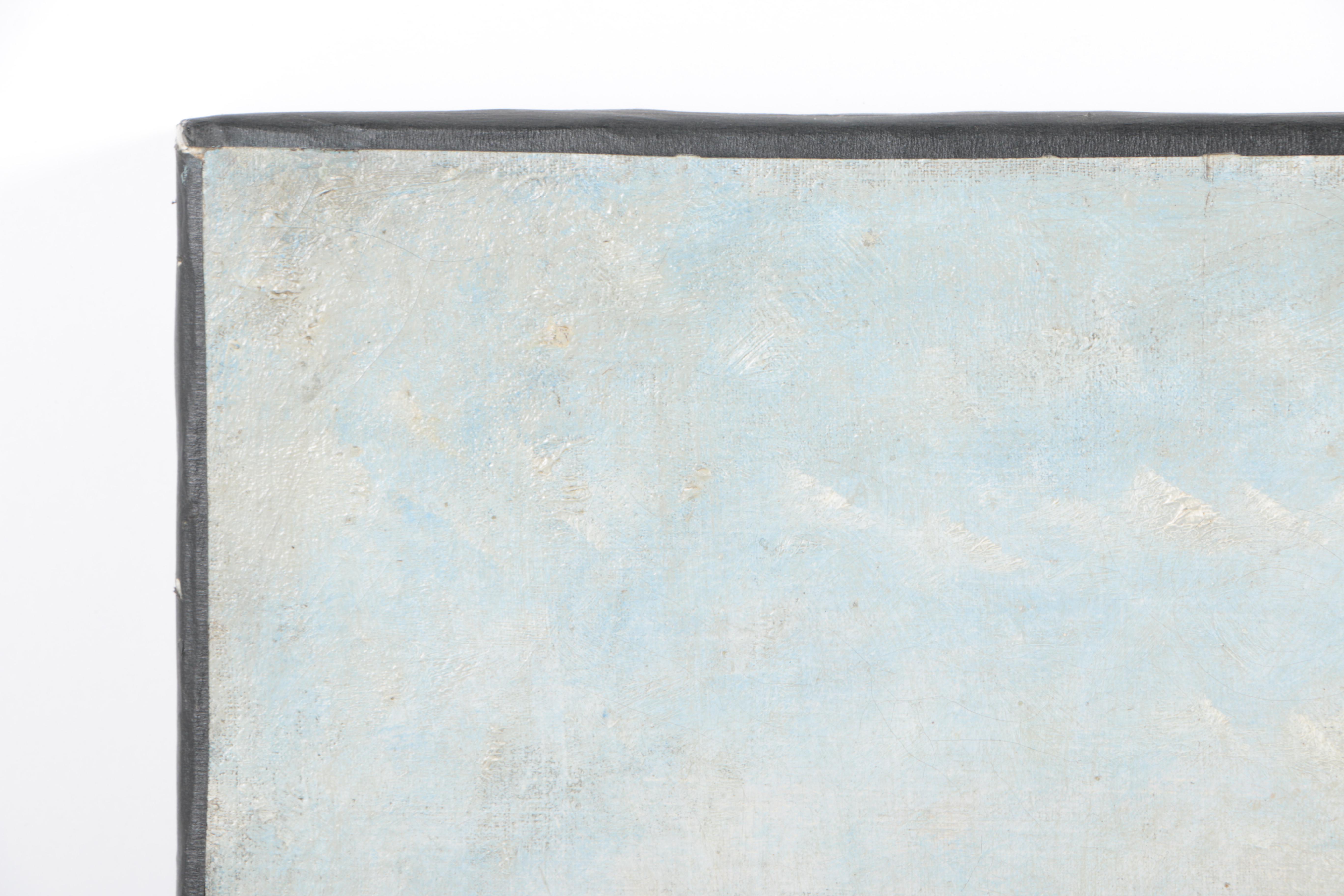 John Franklin Stacey Oil Painting on Board of Farm Landscape