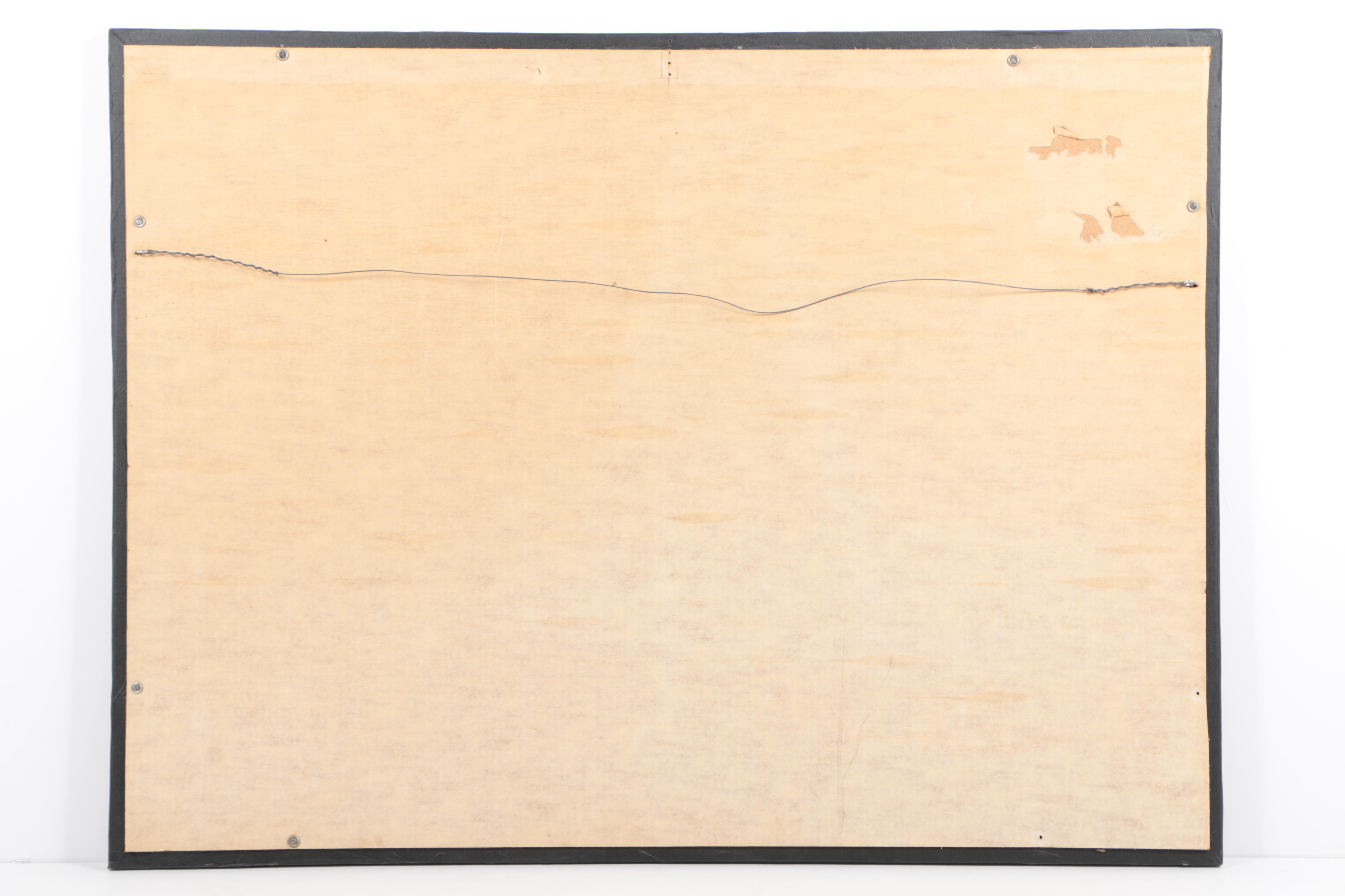 John Franklin Stacey Oil Painting on Board of Farm Landscape