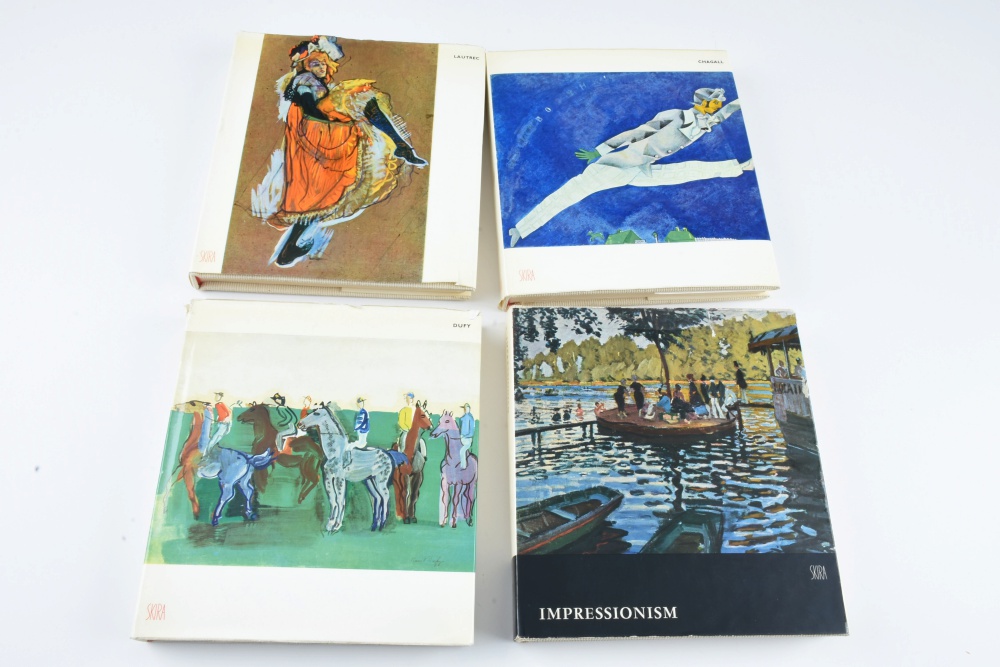 Four Skira Hard Cover Art Books Impressionism, Chagall, Dufy and Lautrec