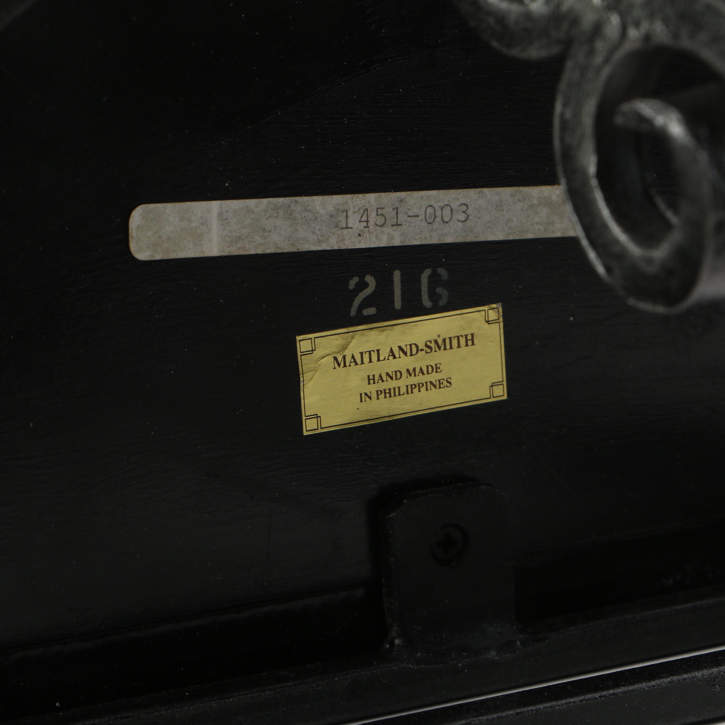 Wood and Cast Iron Maitland-Smith Wall Shelves