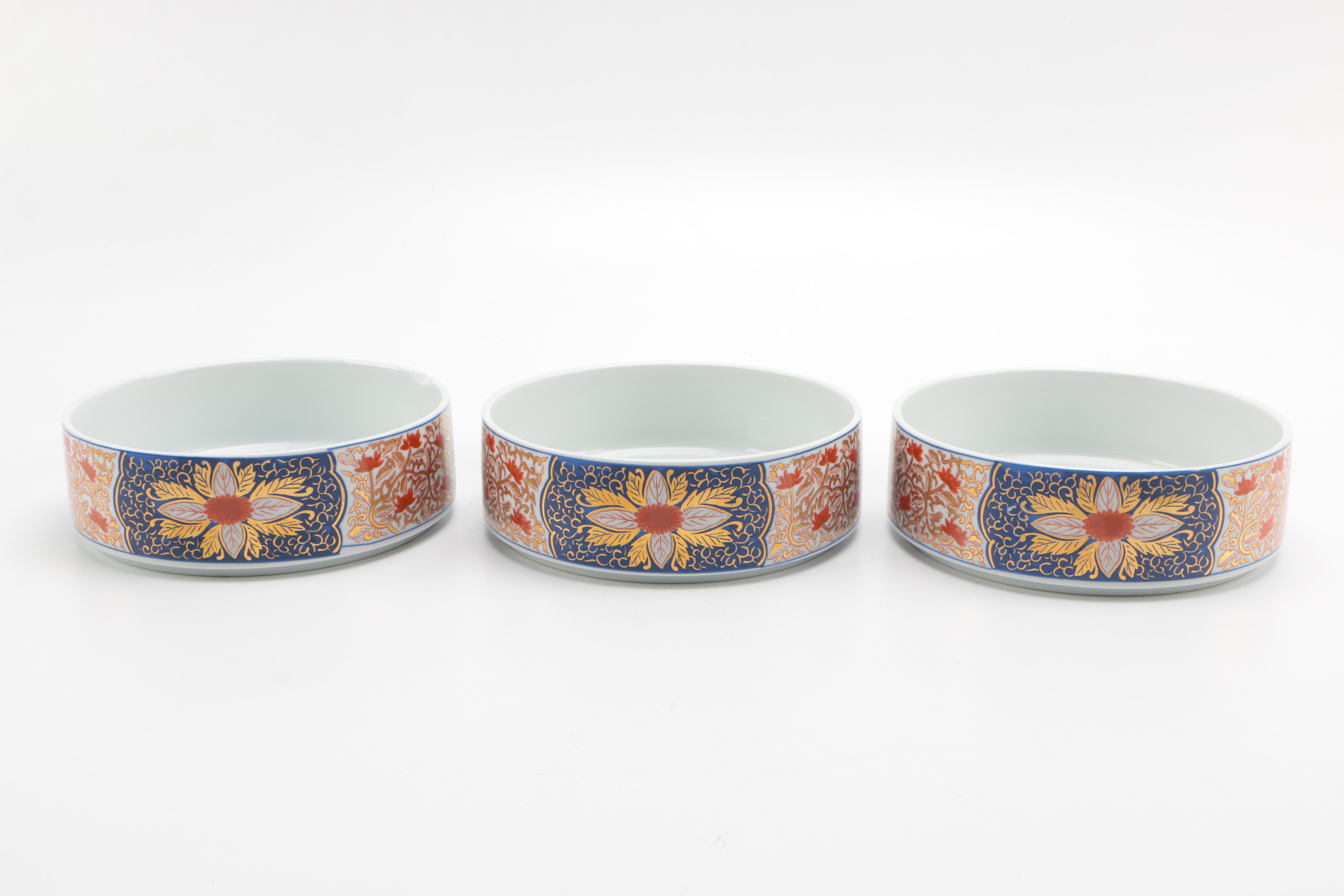 Japanese Imari Style Stacking Porcelain Boxes