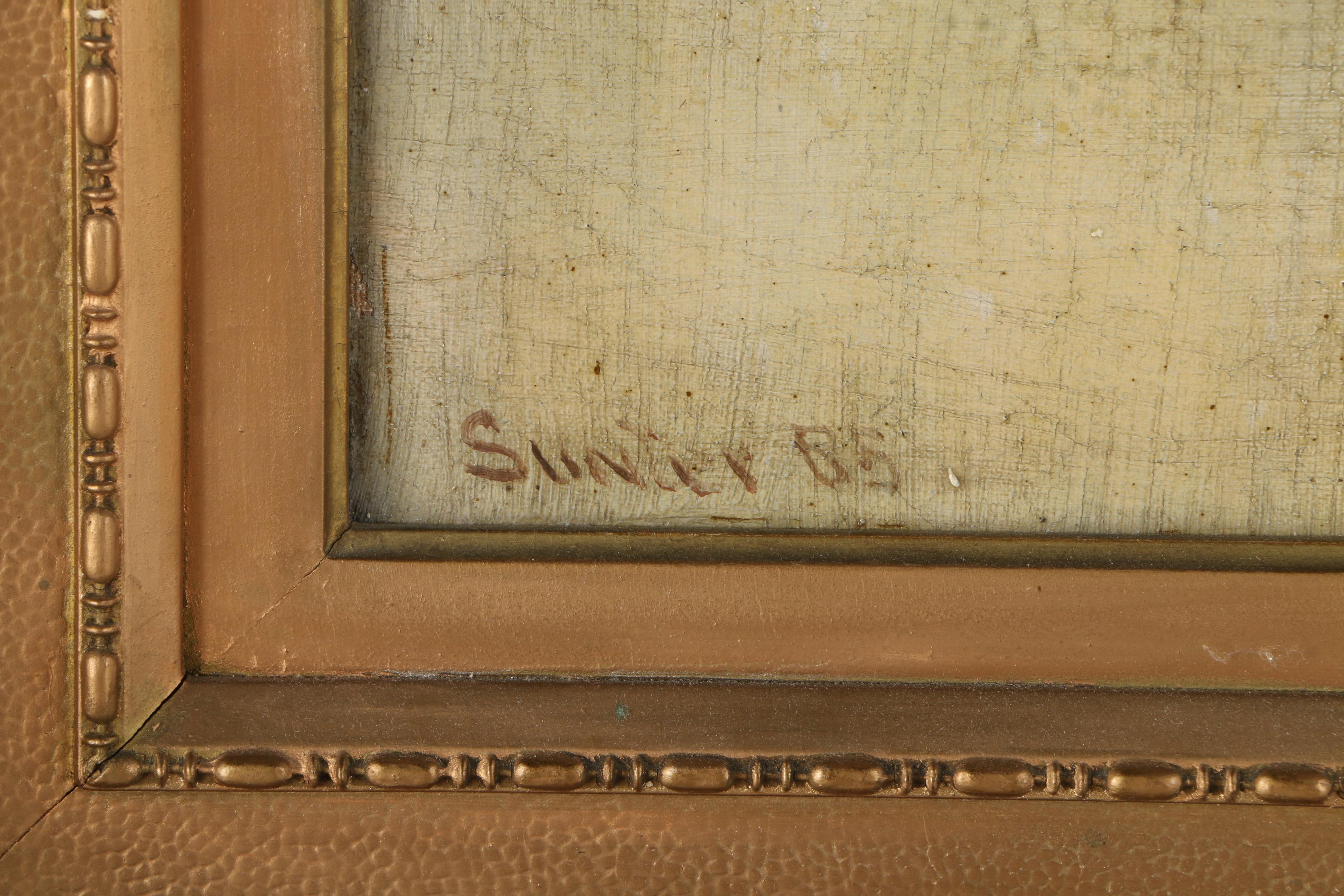 Harry J. Sunter Oil Painting on Canvas of Sailboat