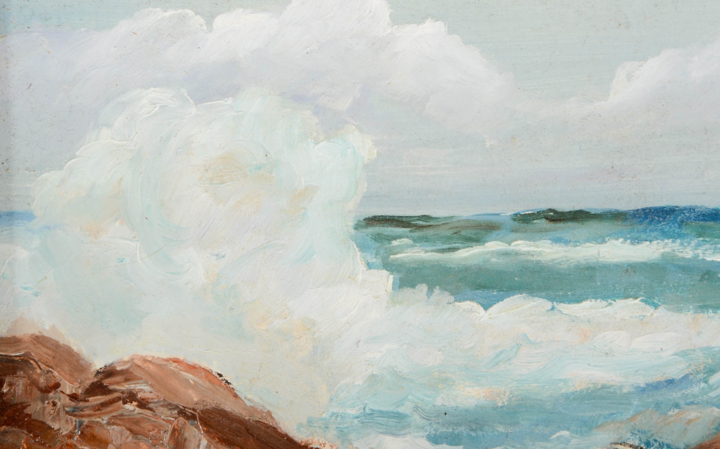 Frank Harmon Myers Original Oil Painting on Board "Pounding Surf"