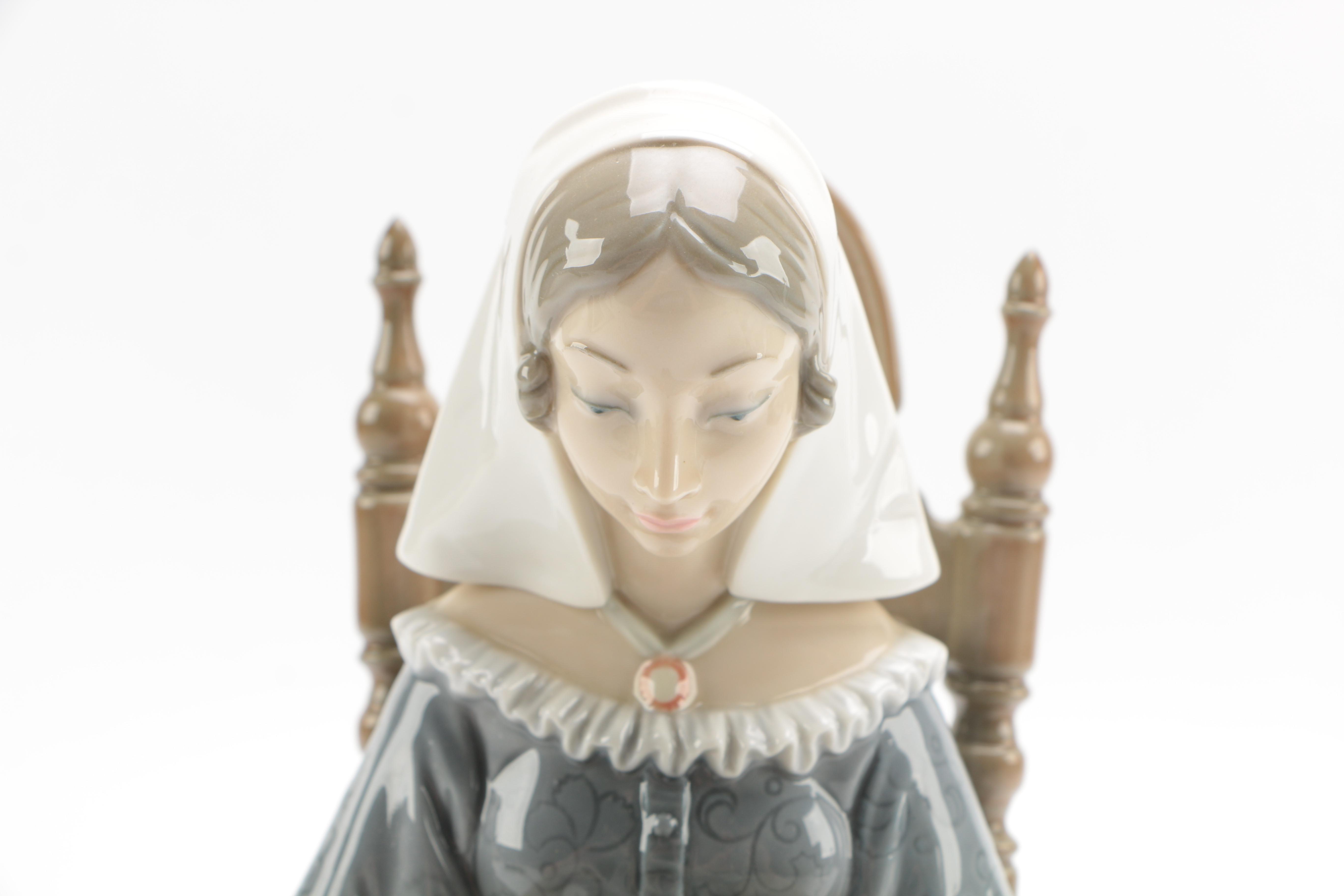 1974 Lladró "Insular Embroideress" Porcelain Figurine