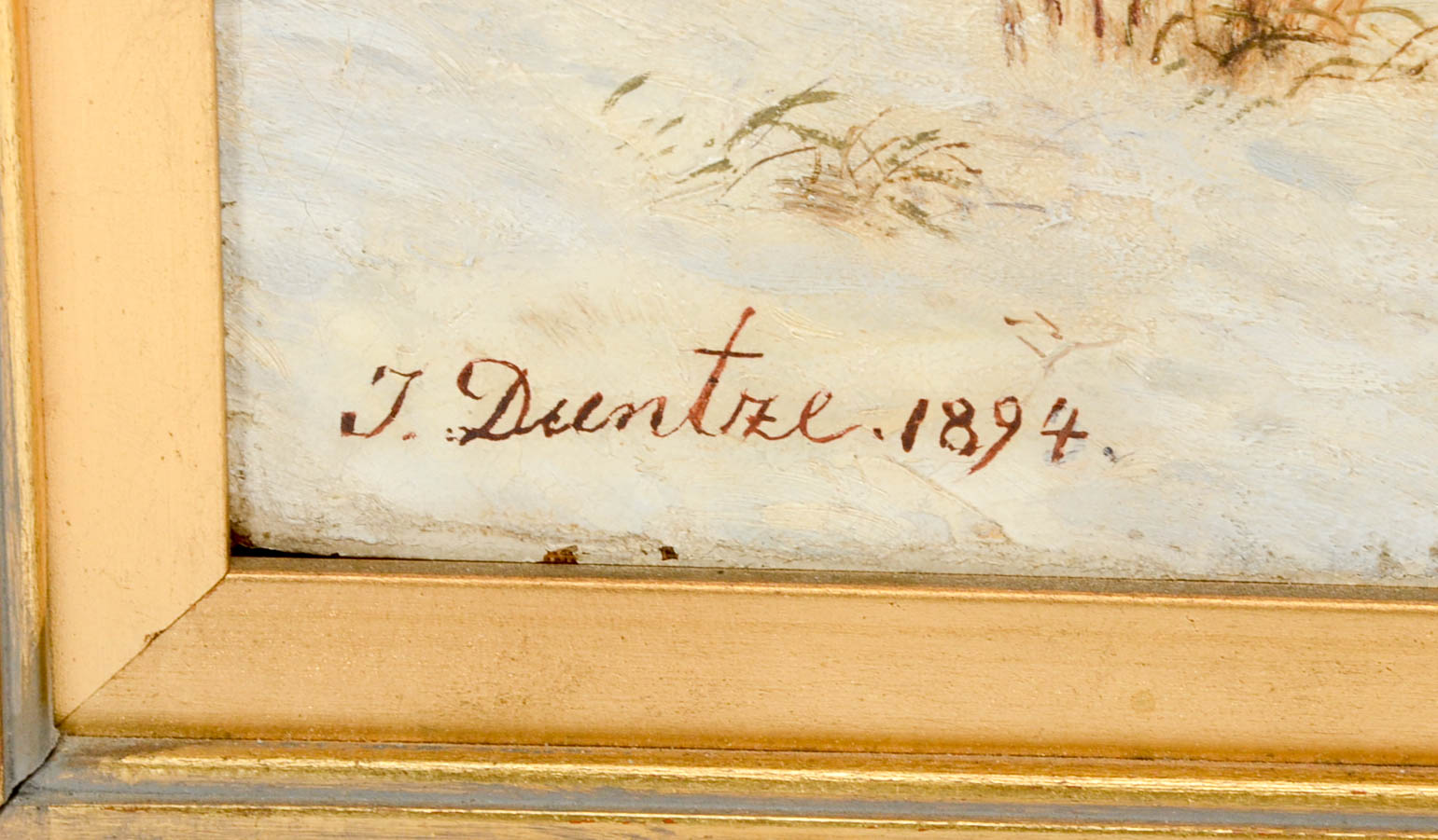 Johannes Duntze Original 1894 Dutch Landscape Oil on Canvas