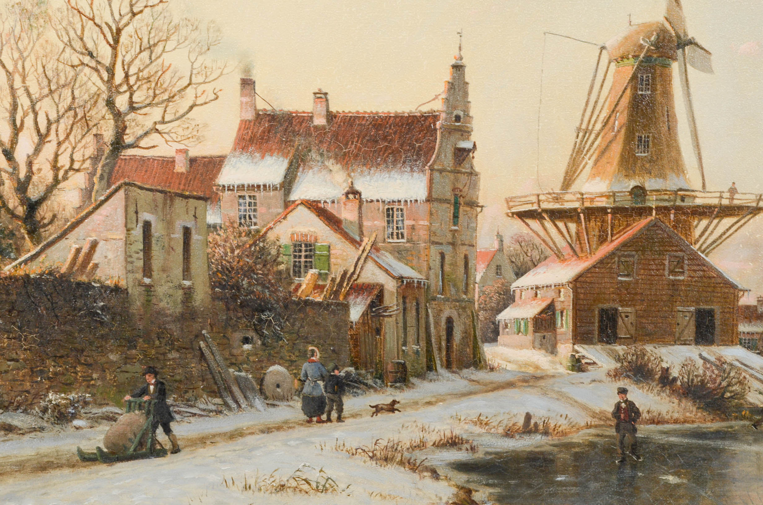 Johannes Duntze Original 1894 Dutch Landscape Oil on Canvas