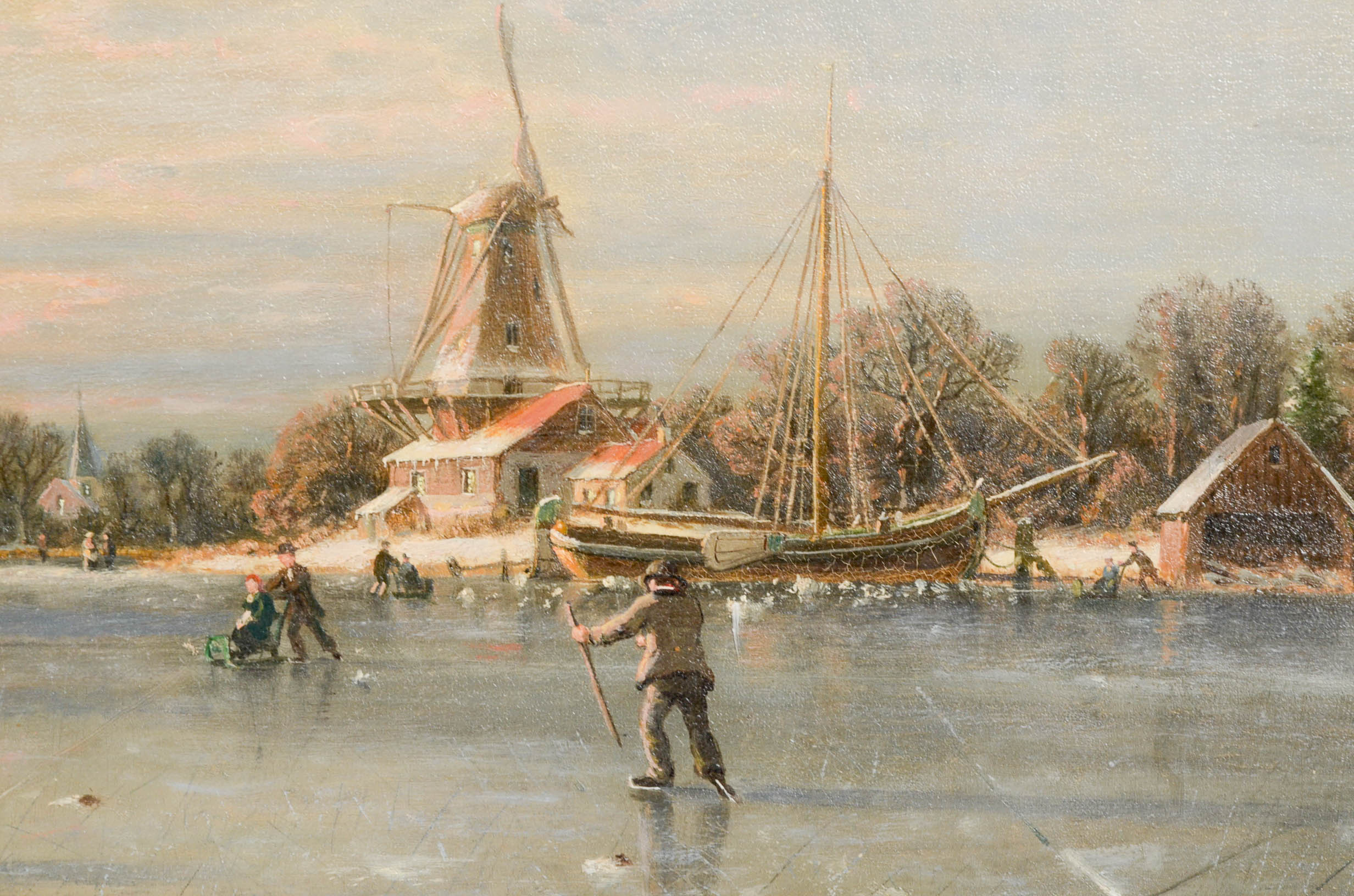 Johannes Duntze Original 1894 Dutch Landscape Oil on Canvas