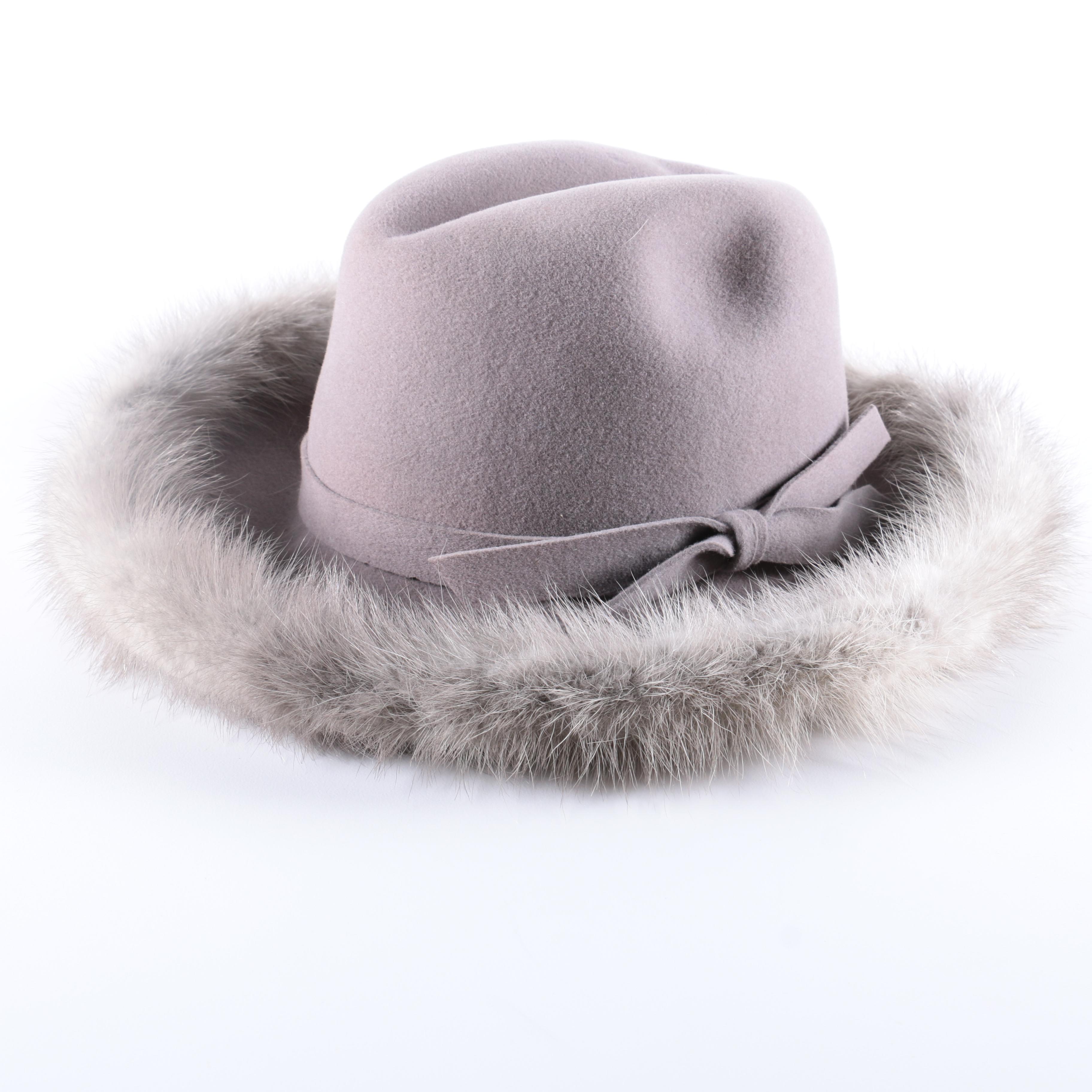 Vintage Mr. John Jr. Mink Trim Hat