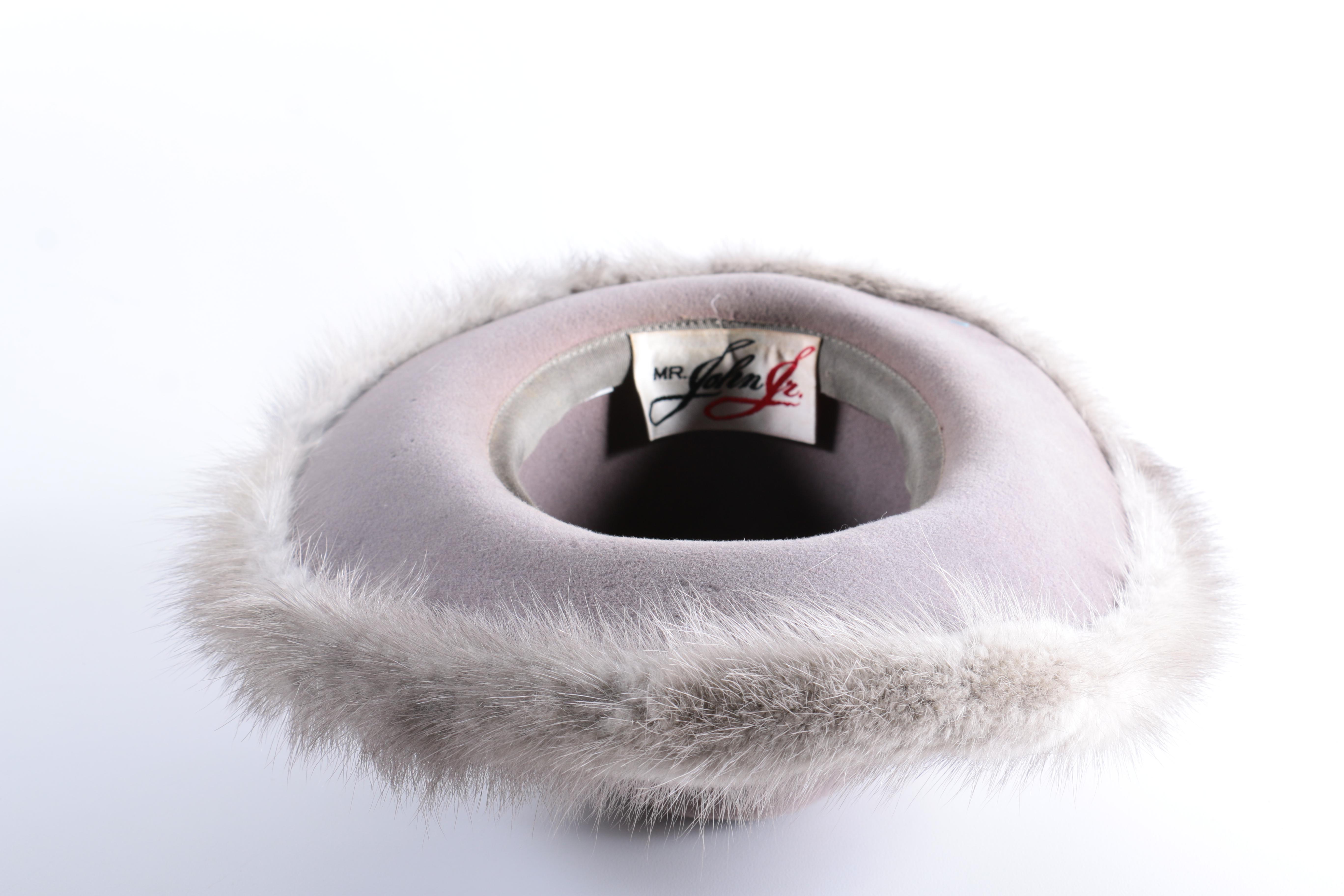 Vintage Mr. John Jr. Mink Trim Hat