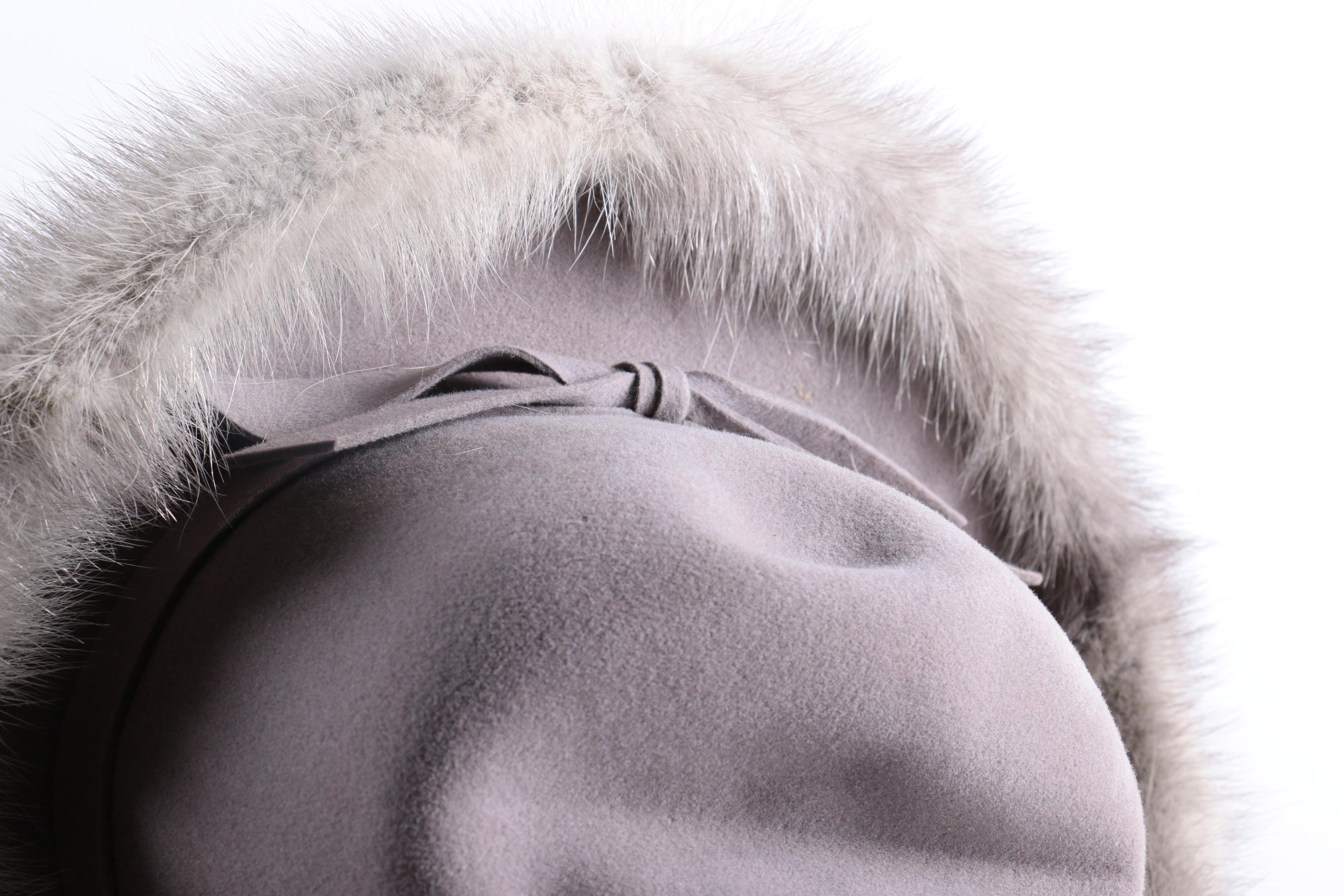 Vintage Mr. John Jr. Mink Trim Hat