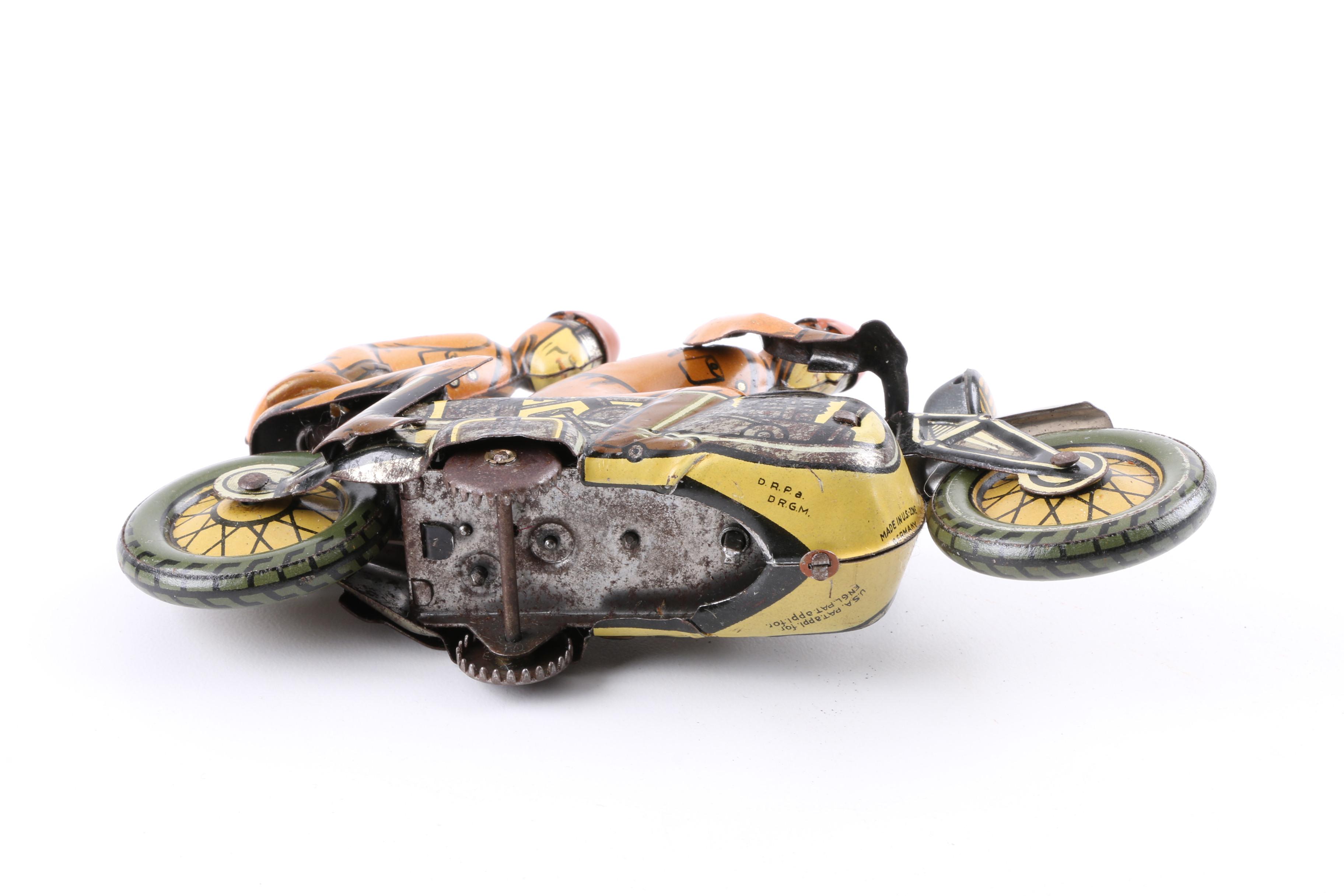 Clown and Motorcycle Vintage Tin Toys