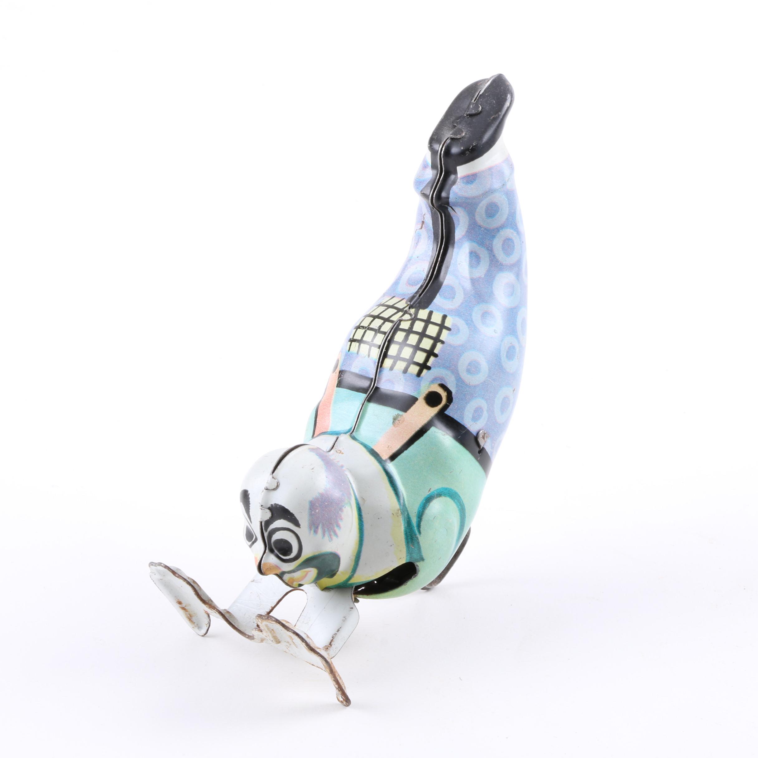 Clown and Motorcycle Vintage Tin Toys