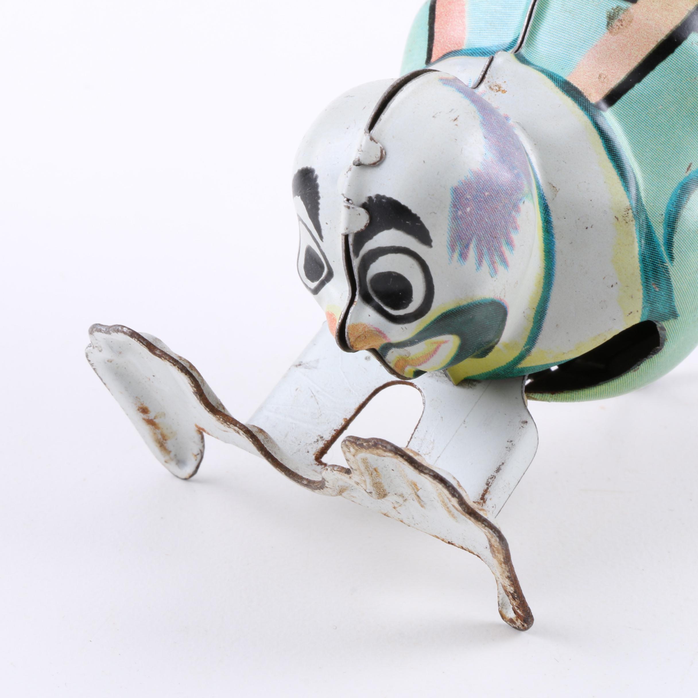 Clown and Motorcycle Vintage Tin Toys