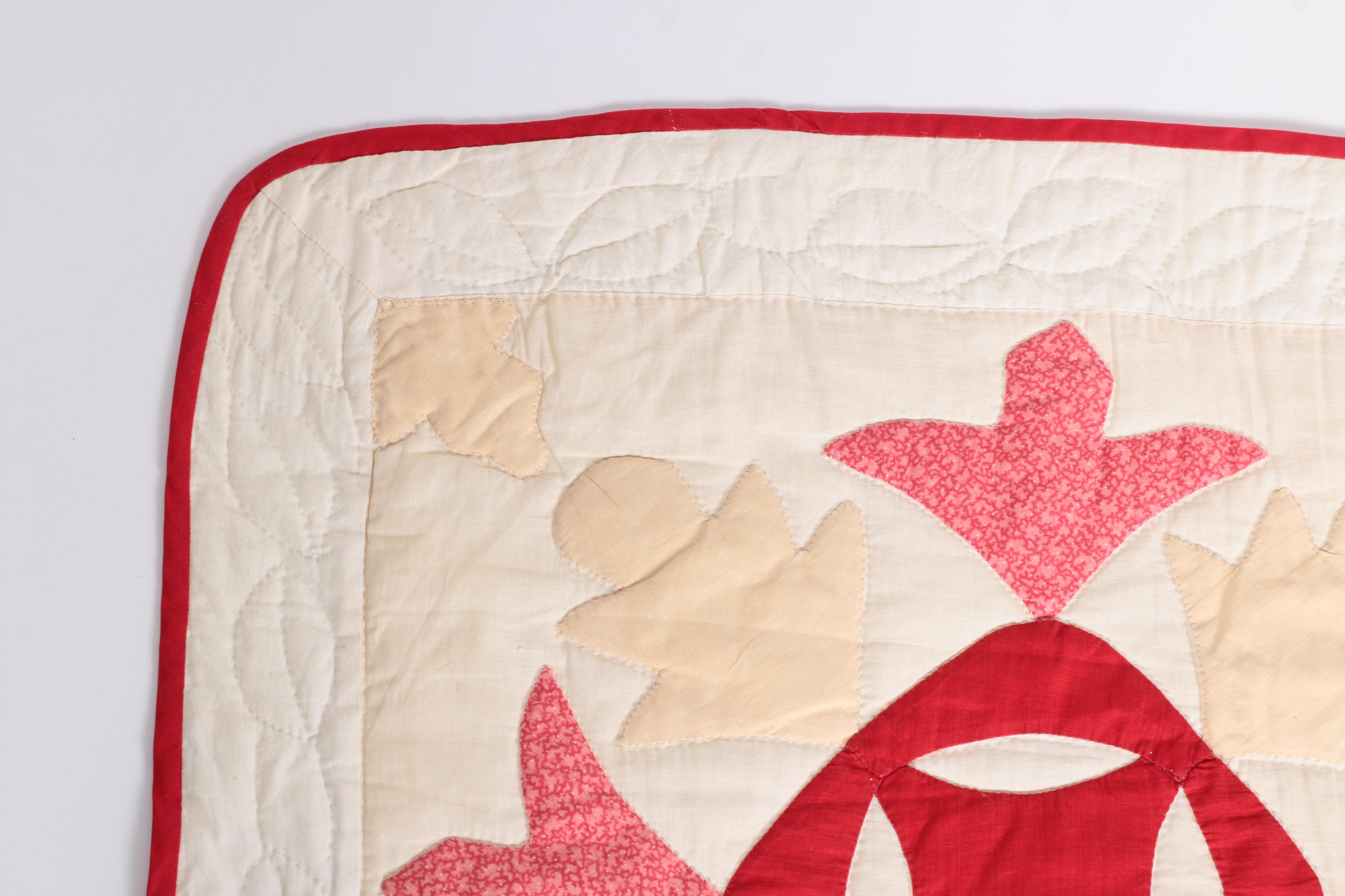 Hand Appliquéd "Whig Rose" Quilt
