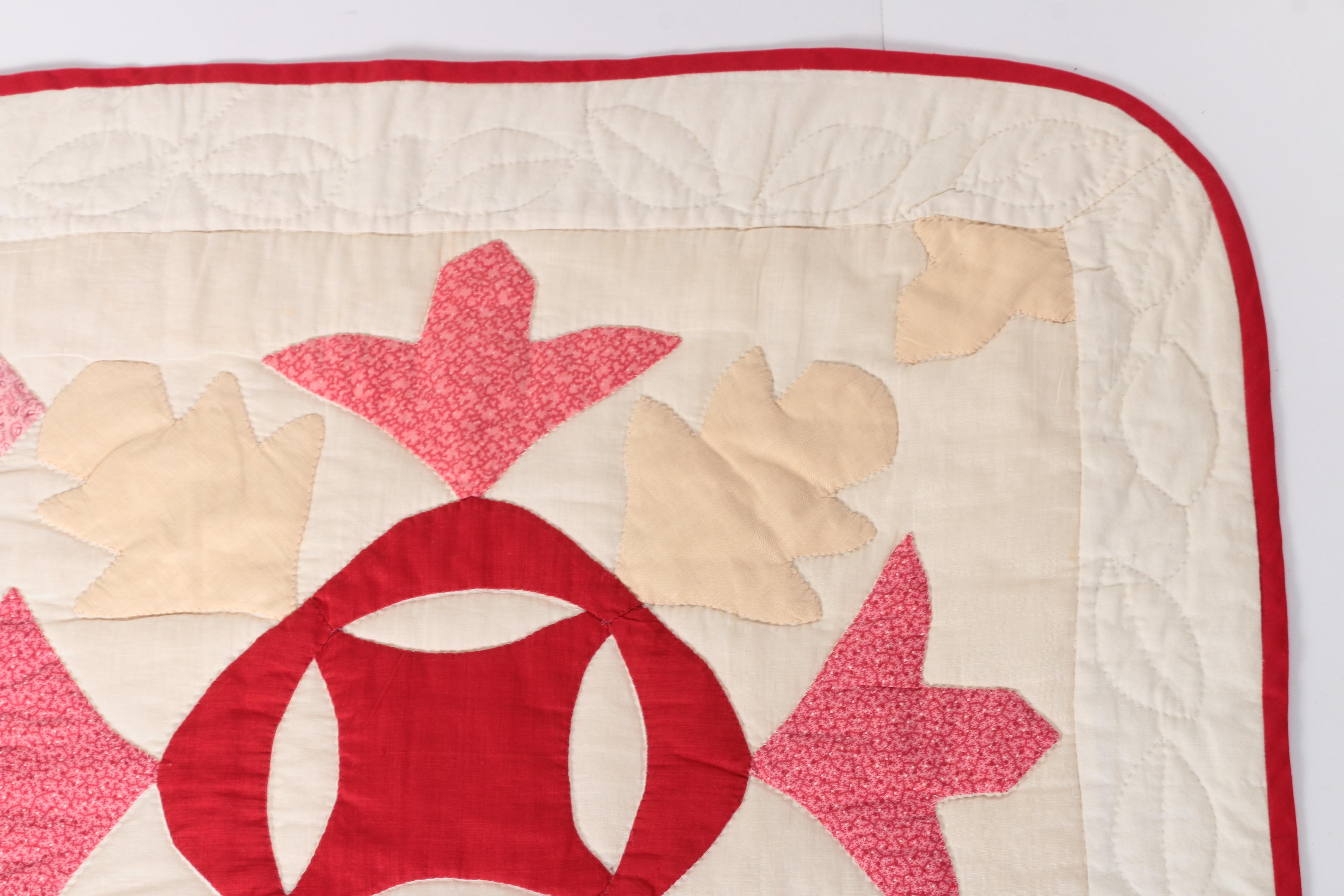 Hand Appliquéd "Whig Rose" Quilt