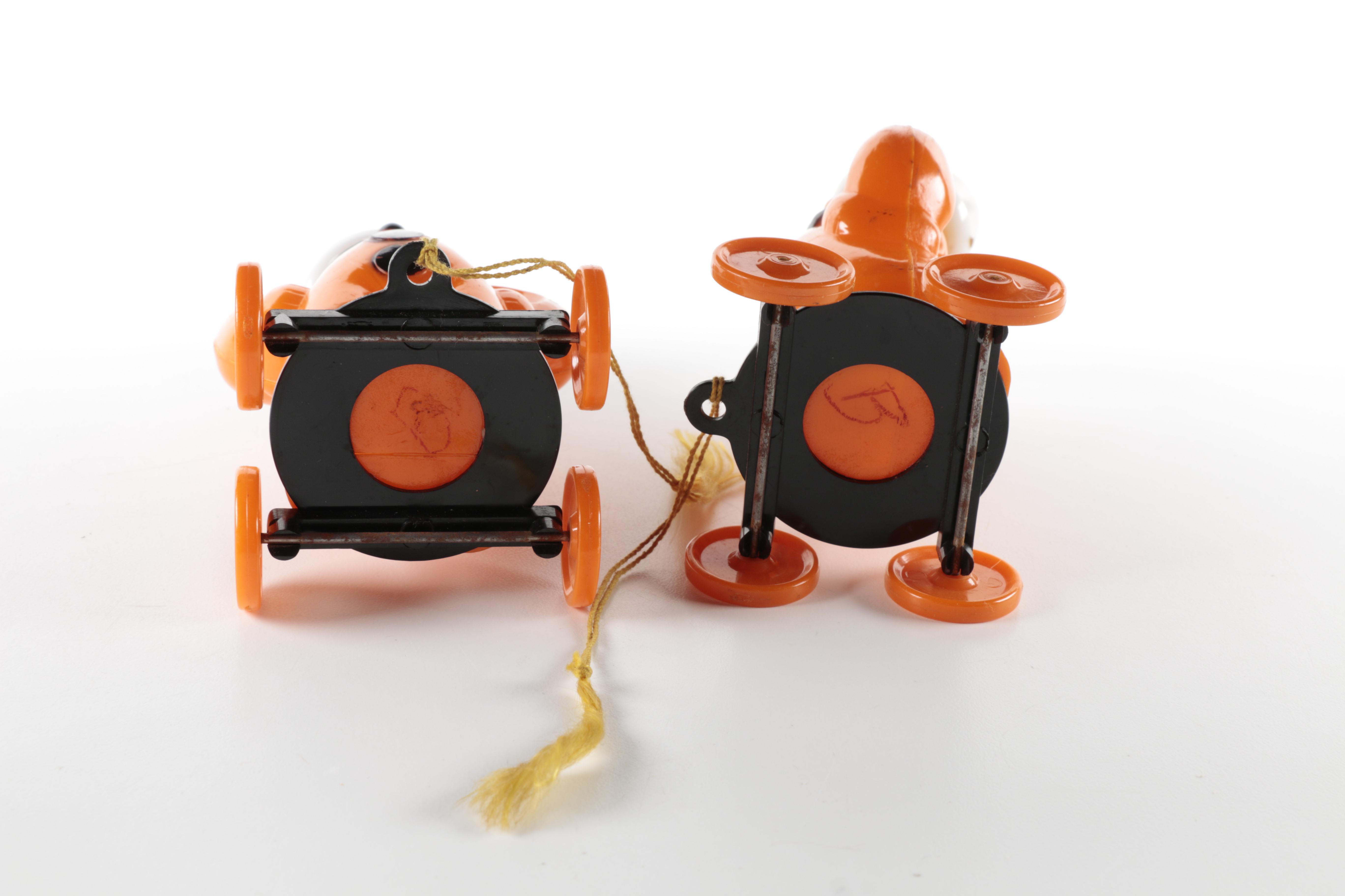 Vintage Zook the Clown Pull Toys and Halloween Decor