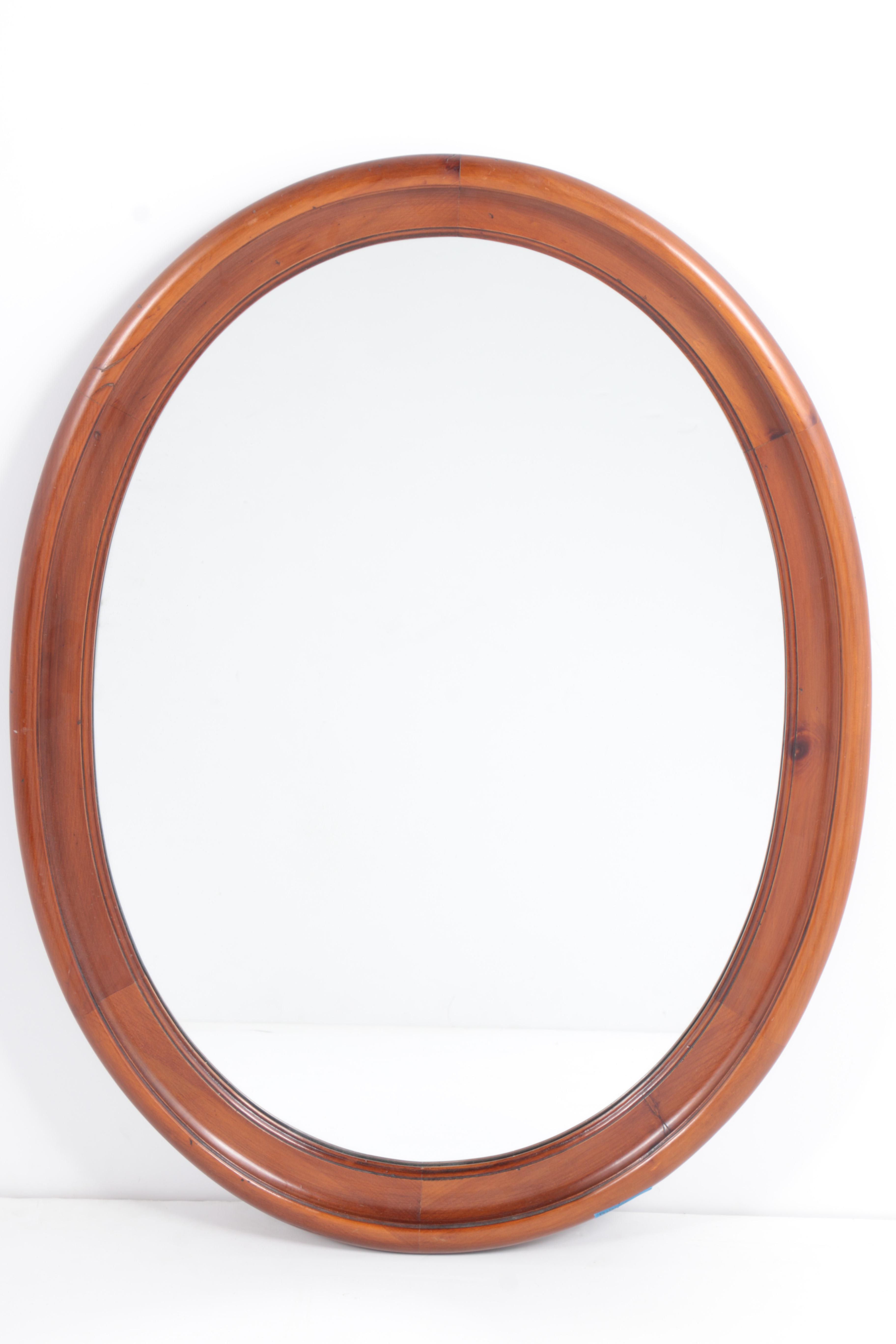 Wood Framed Oval Wall Mirrors