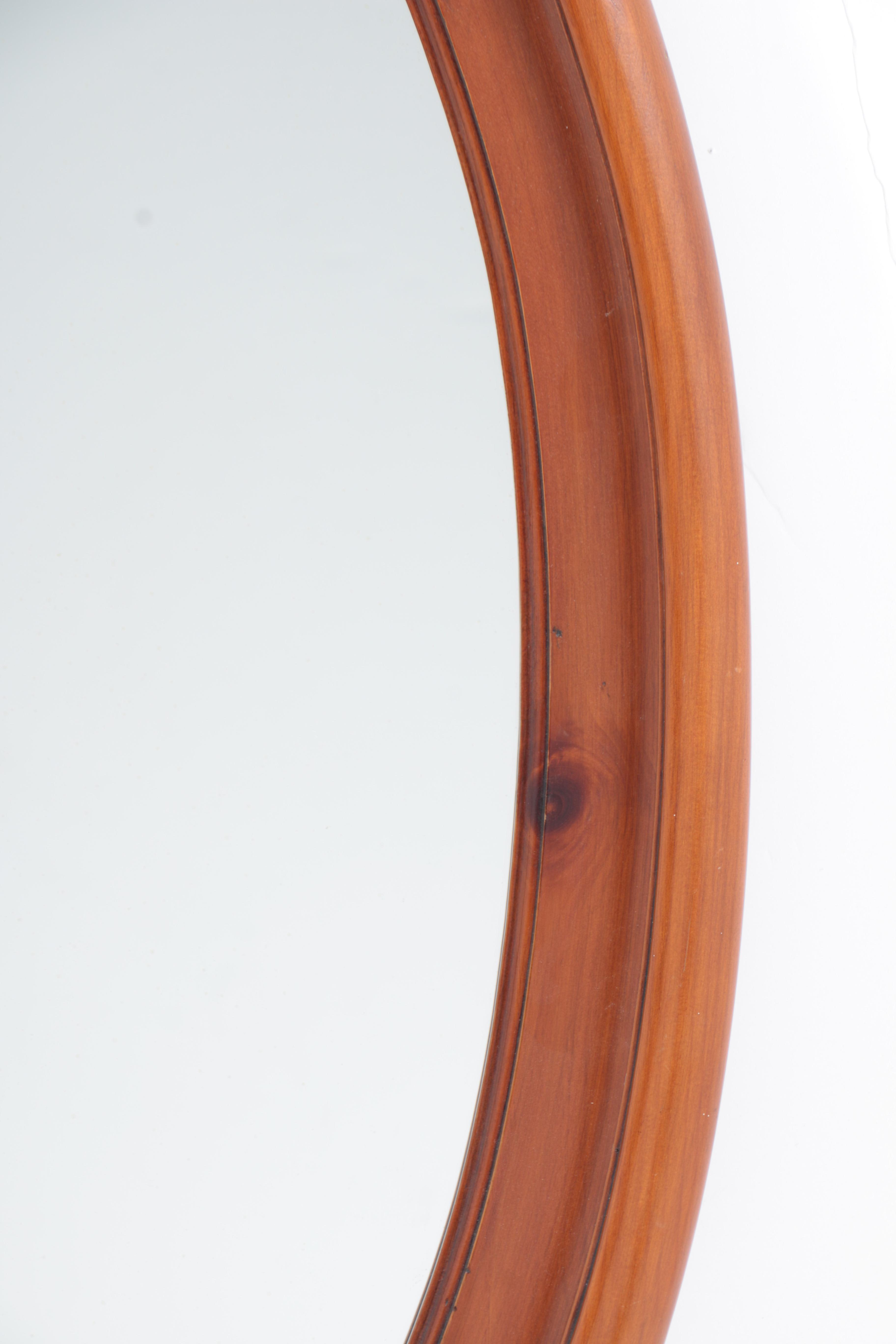 Wood Framed Oval Wall Mirrors