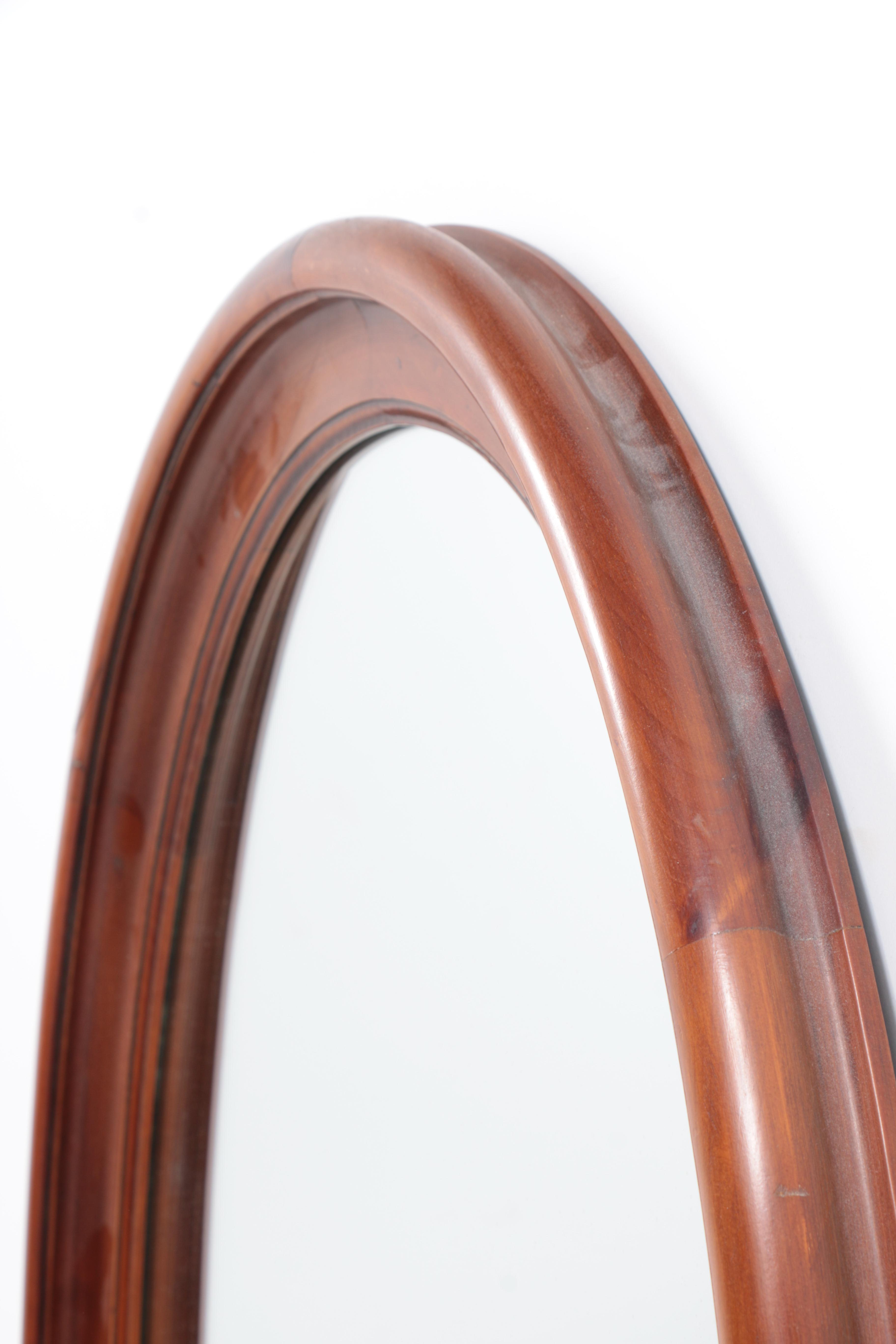 Wood Framed Oval Wall Mirrors