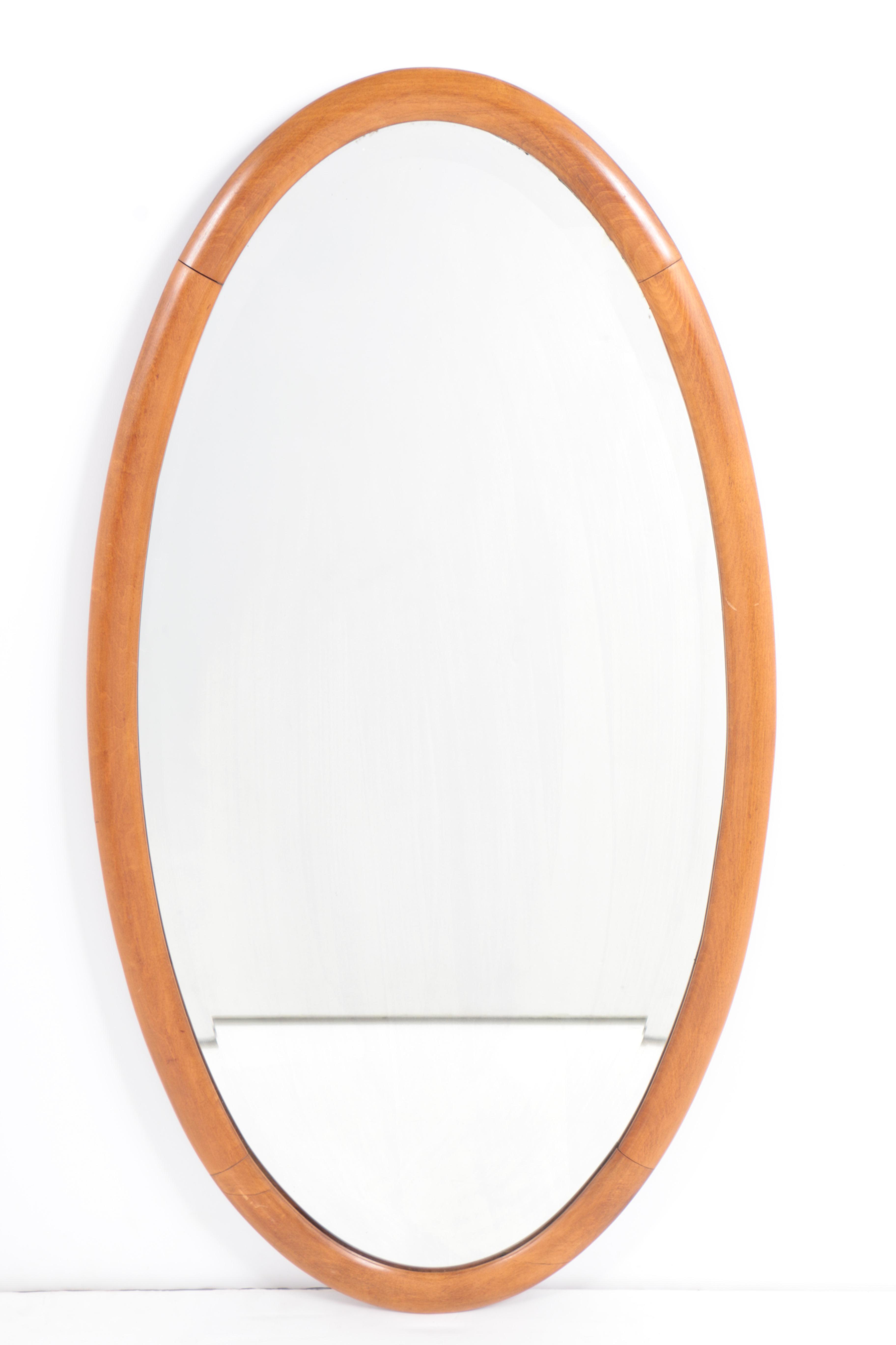 Wood Framed Oval Wall Mirrors