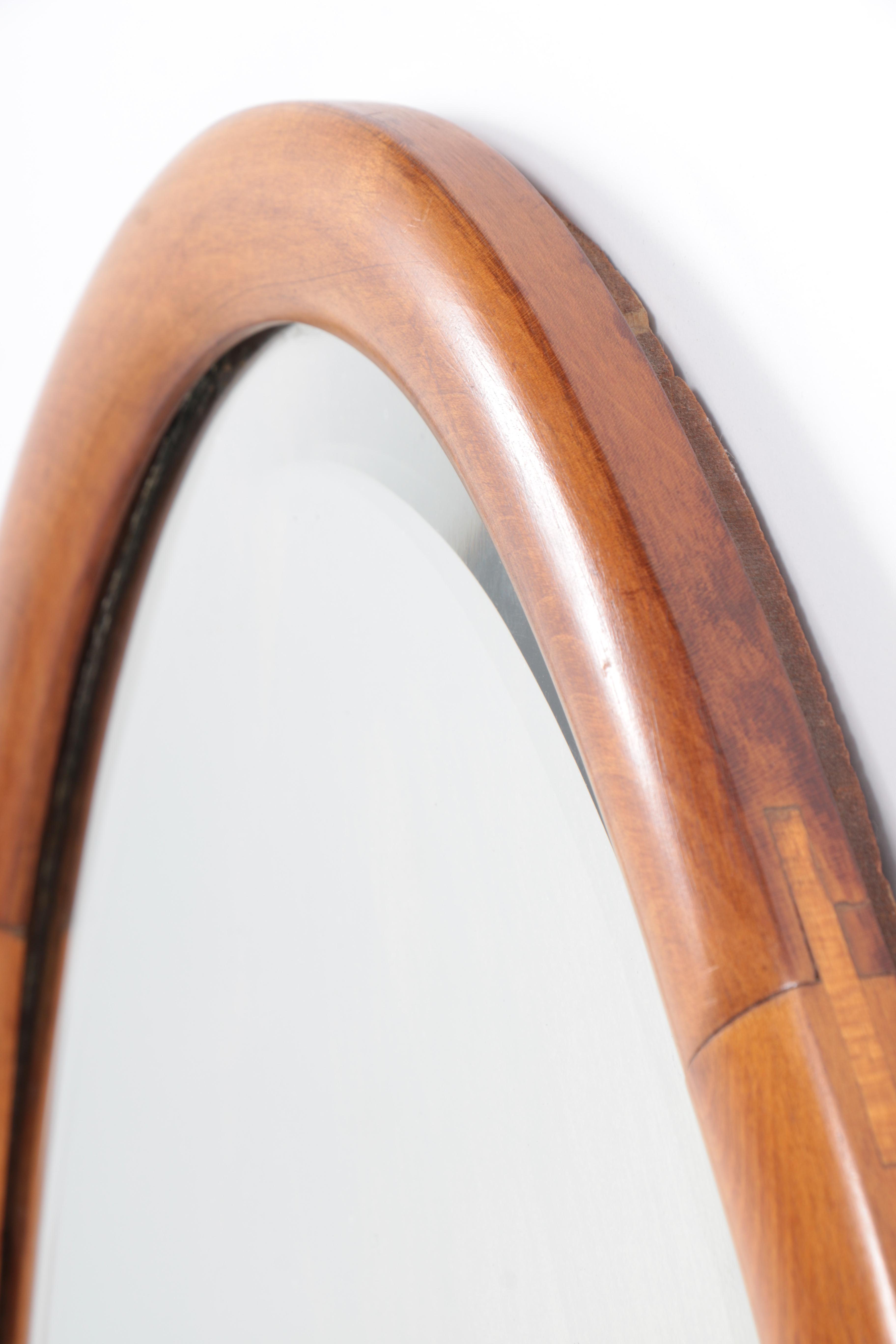 Wood Framed Oval Wall Mirrors