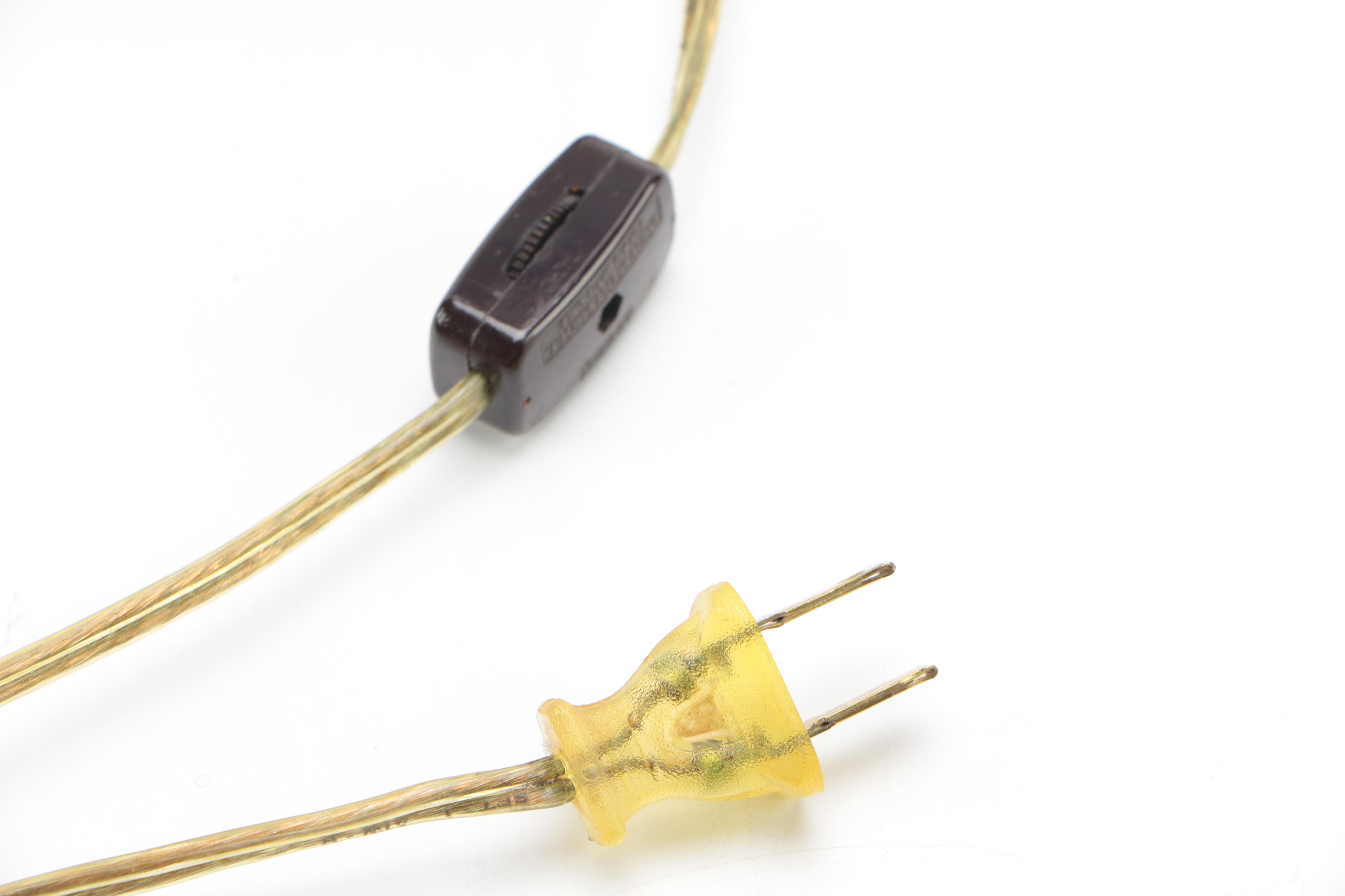 Canton Style Porcelain and Brass Candlestick Lamp